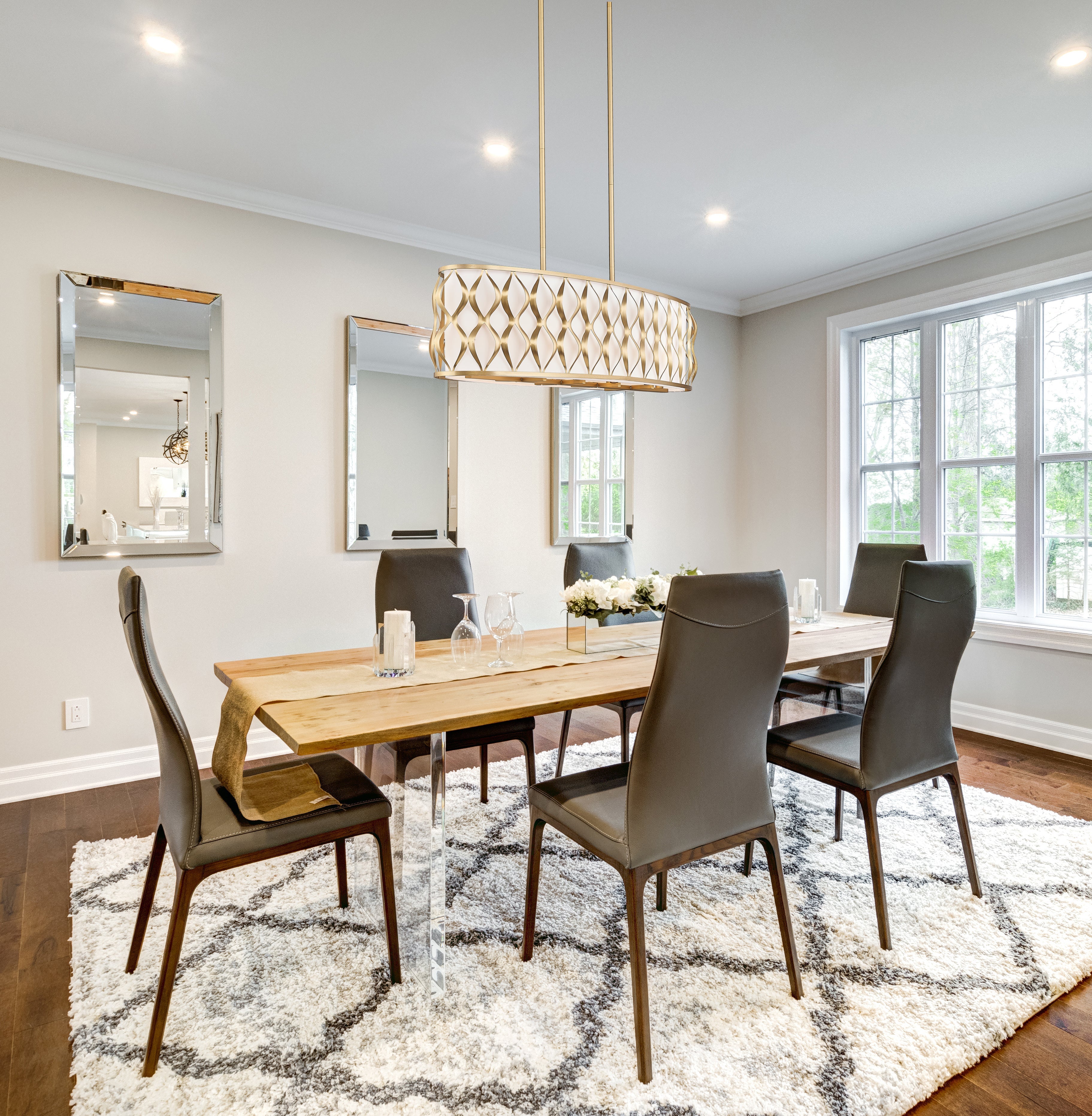 Harden 10 Light Linear Chandelier Modern Gold