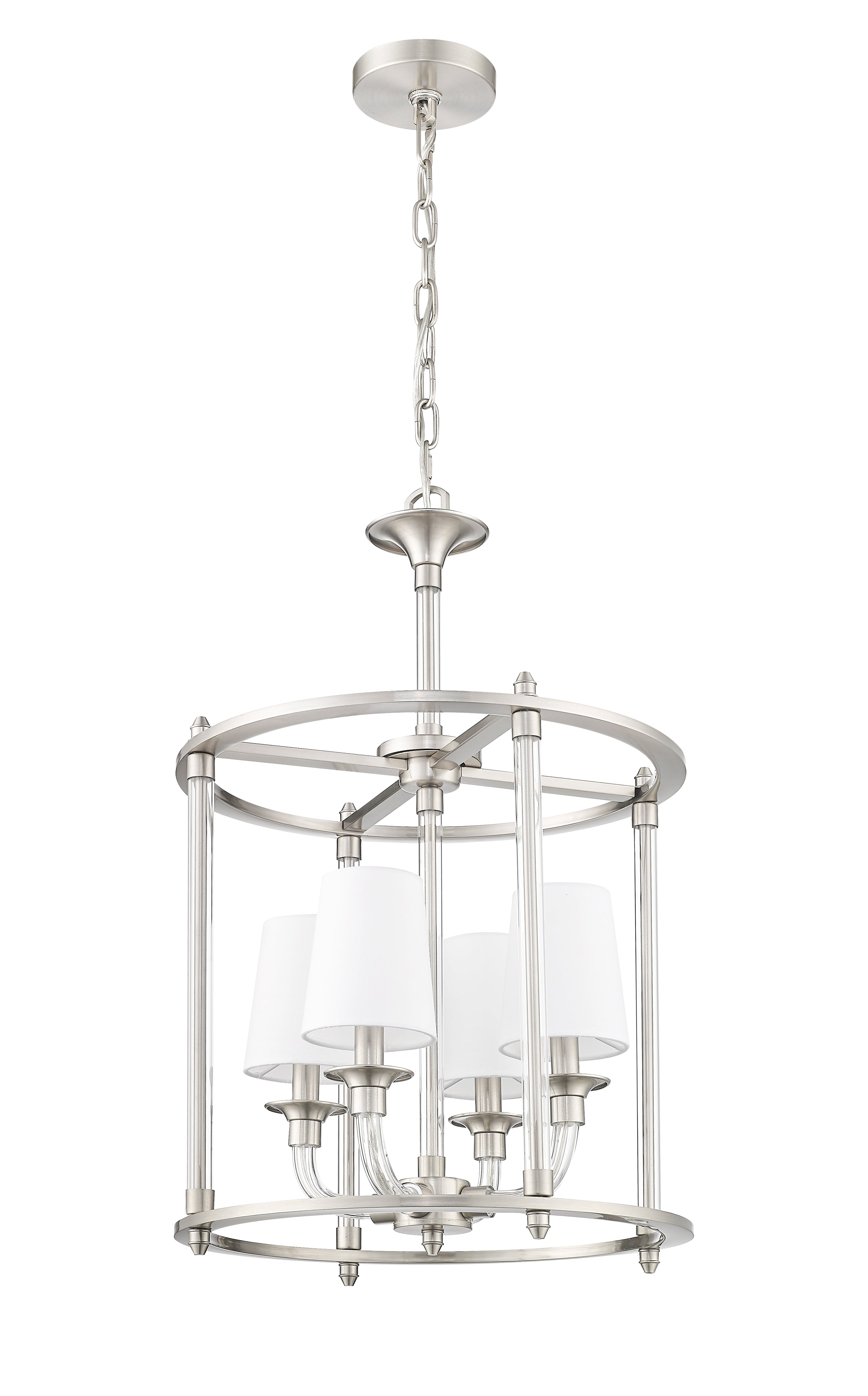 Katerina 4 Light Chandelier Brushed Nickel