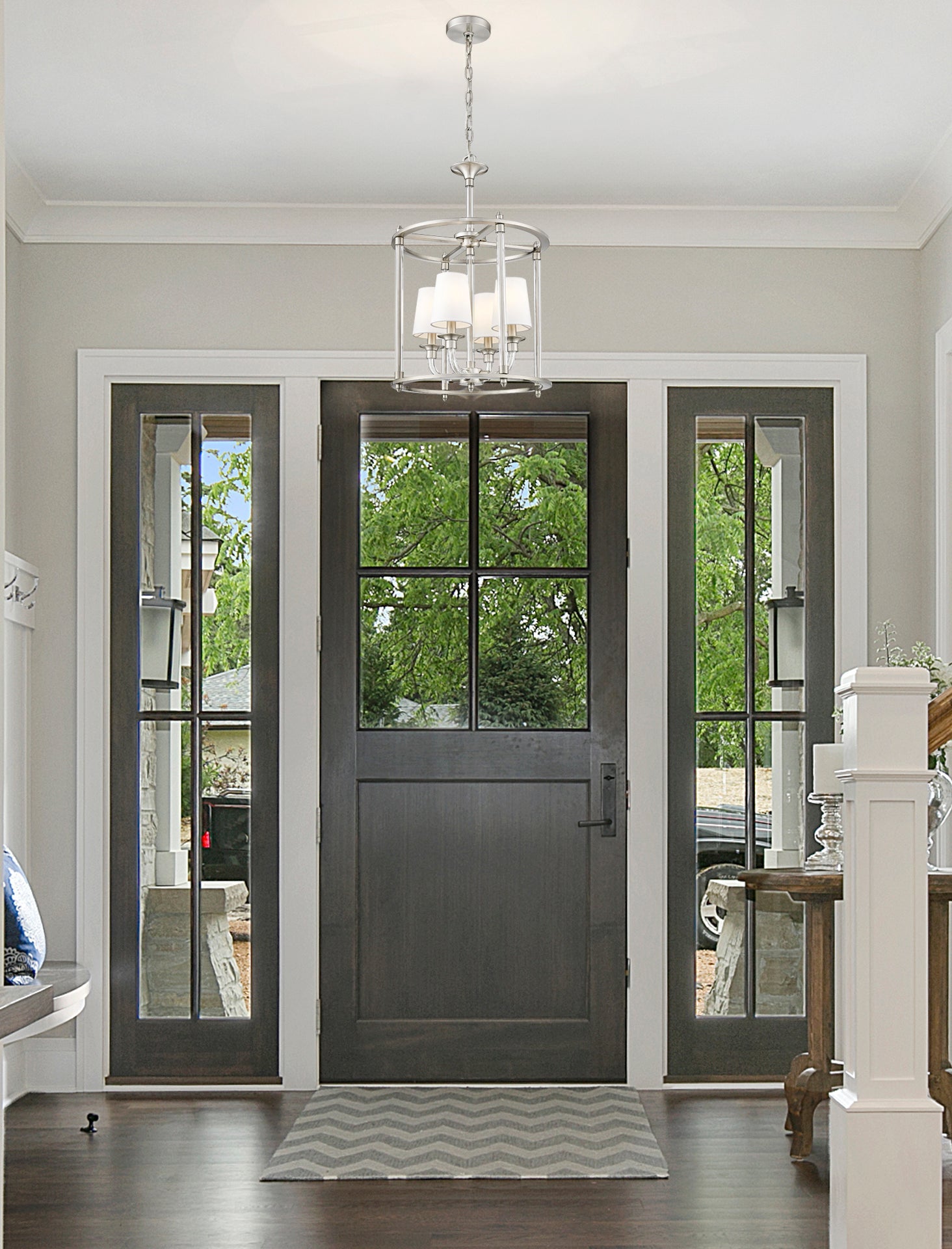 Katerina 4 Light Chandelier Brushed Nickel