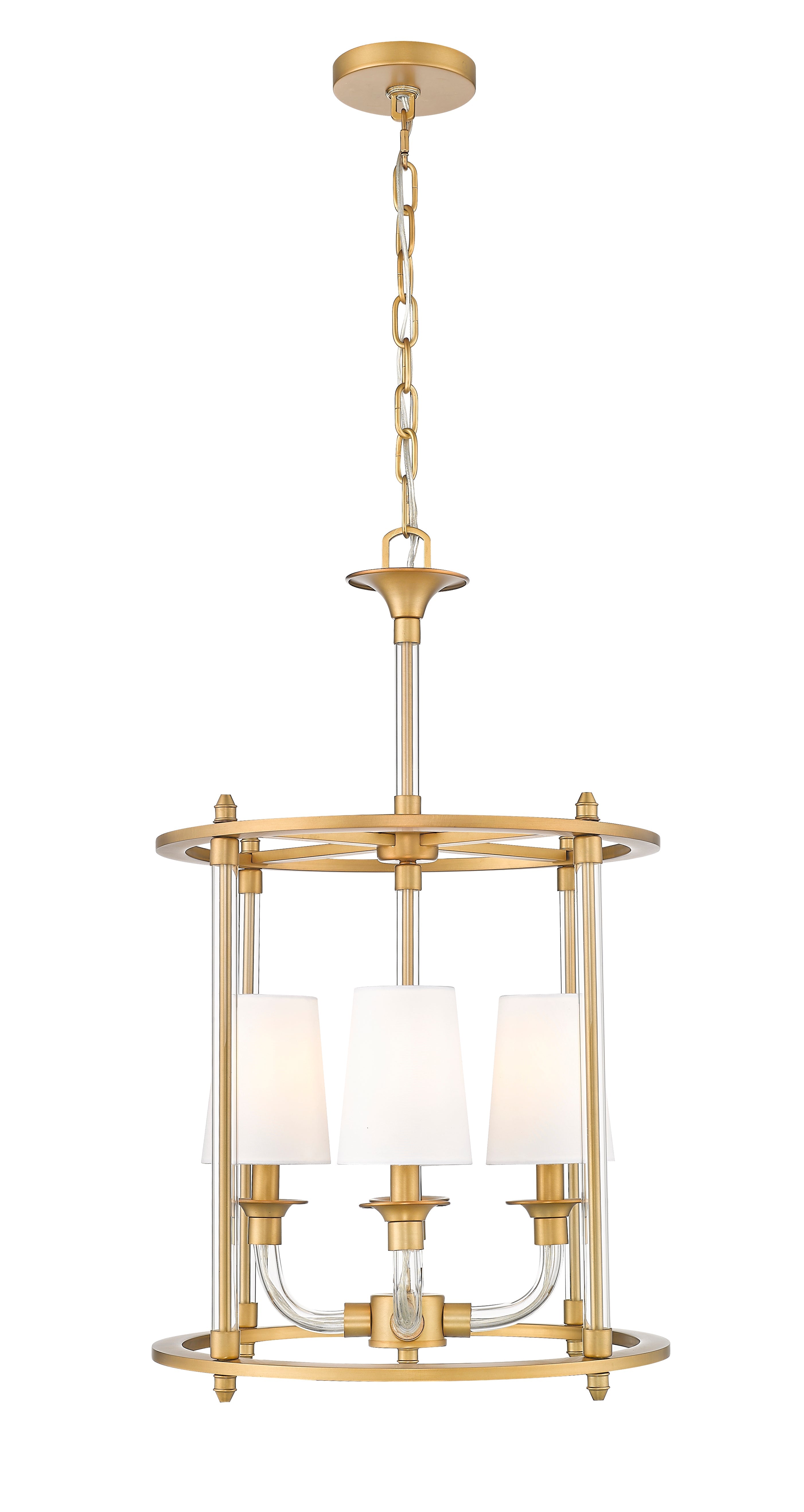 Katerina 4 Light Chandelier Rubbed Brass