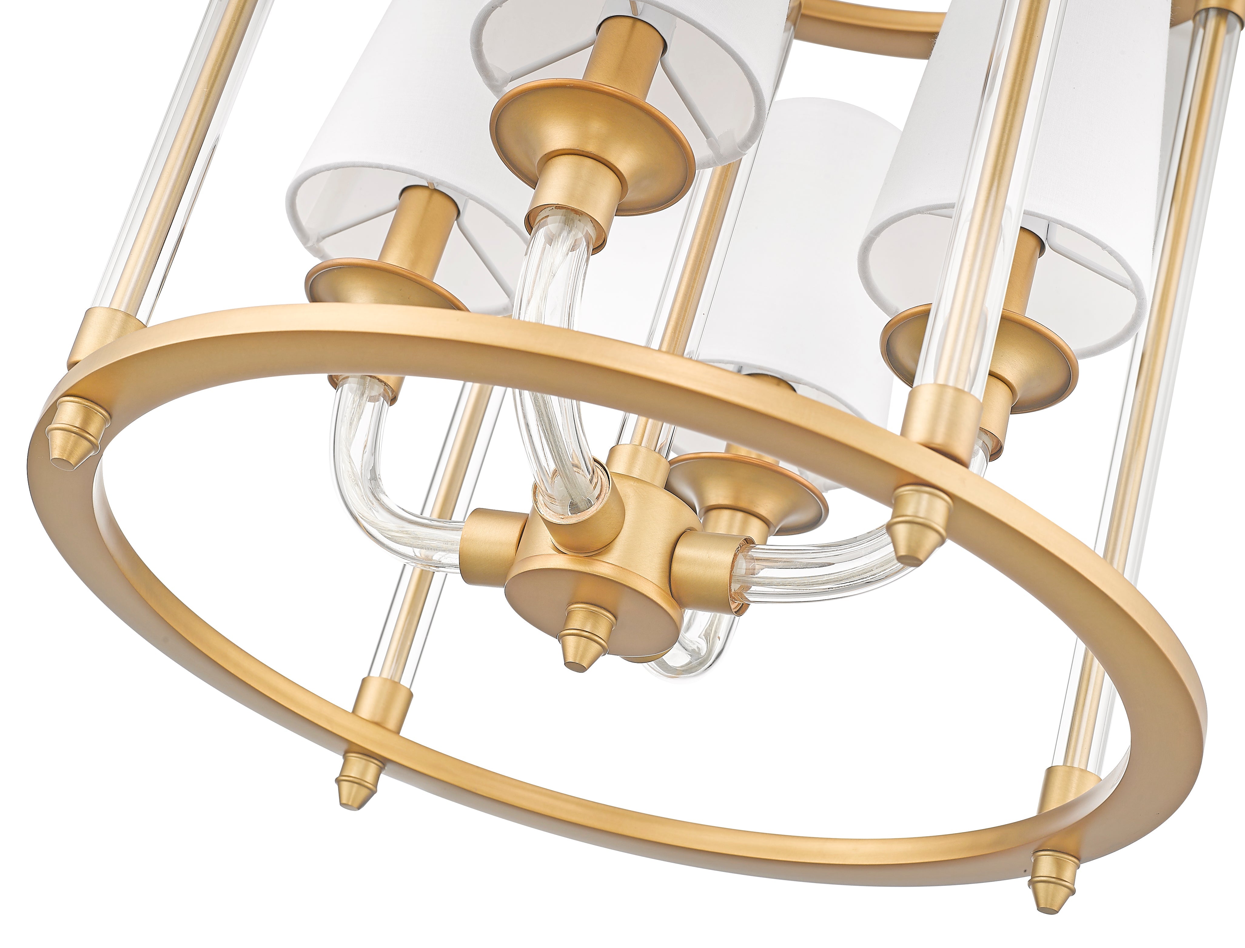 Katerina 4 Light Chandelier Rubbed Brass