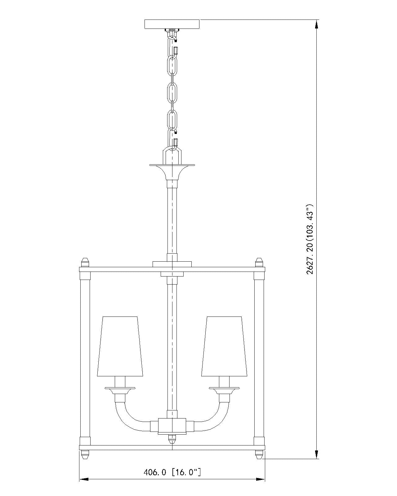 Katerina 4 Light Chandelier Rubbed Brass