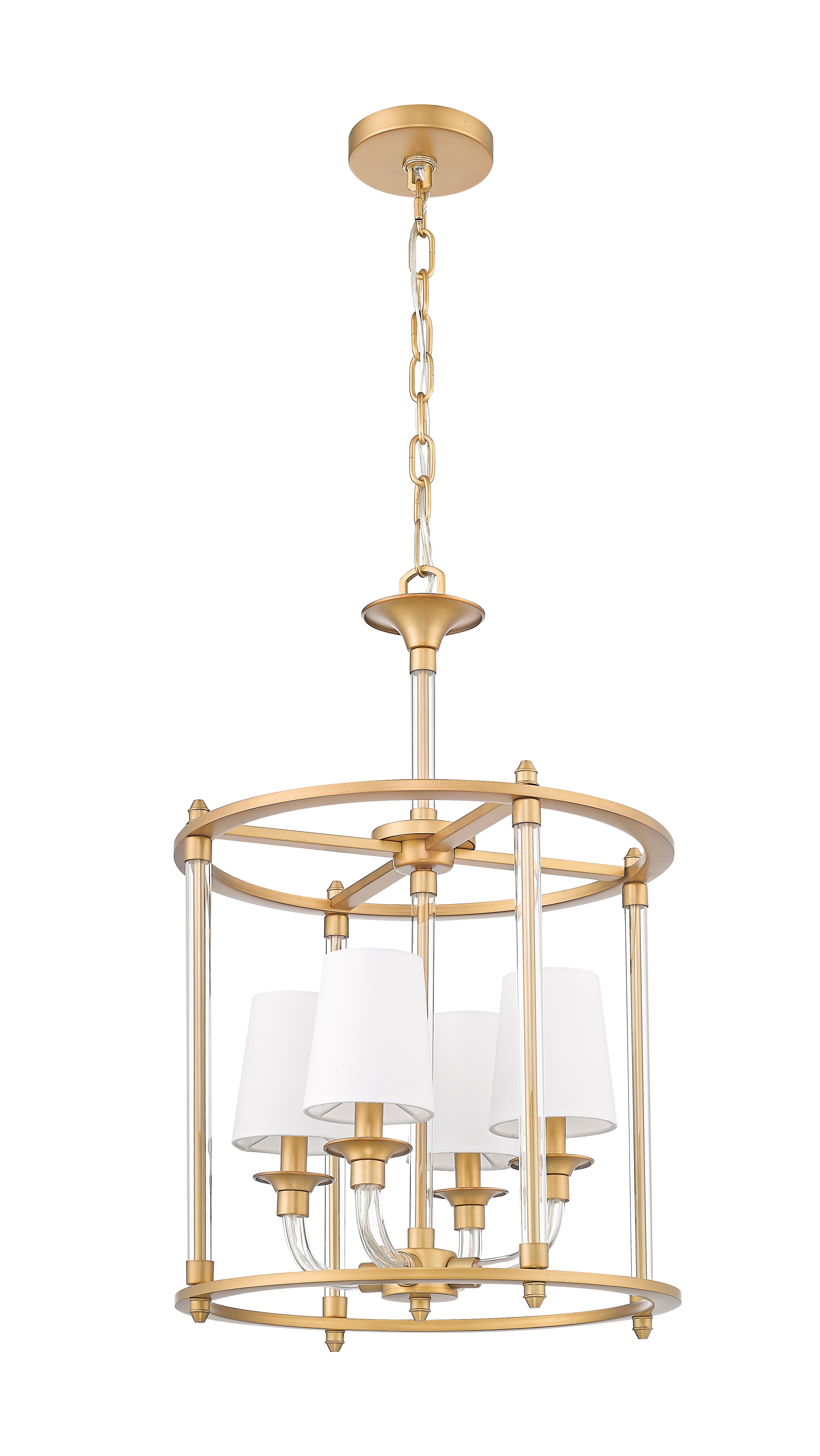 Katerina 4 Light Chandelier Rubbed Brass