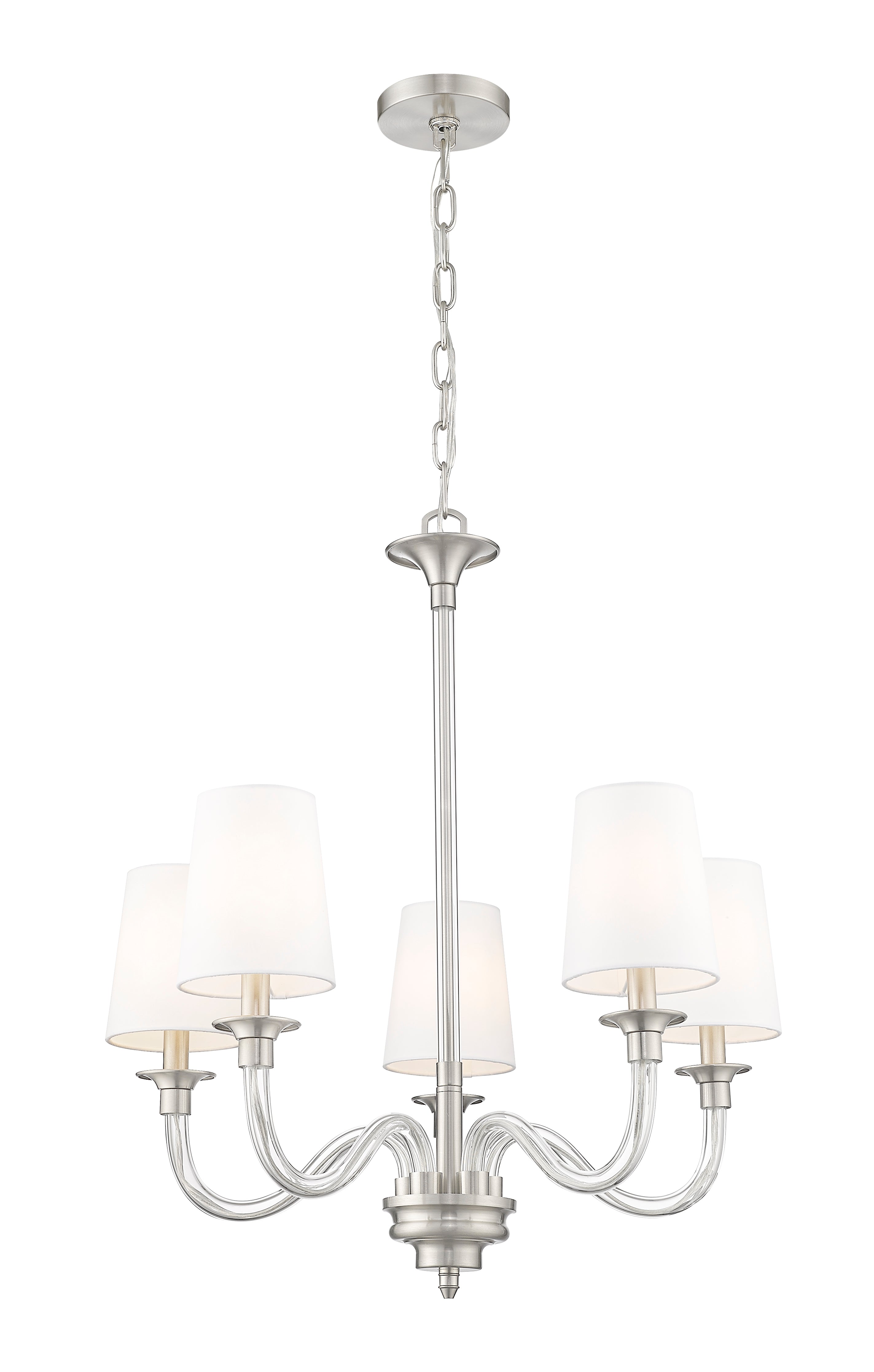 Katerina 5 Light Chandelier Brushed Nickel