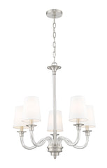 Katerina 5 Light Chandelier Brushed Nickel
