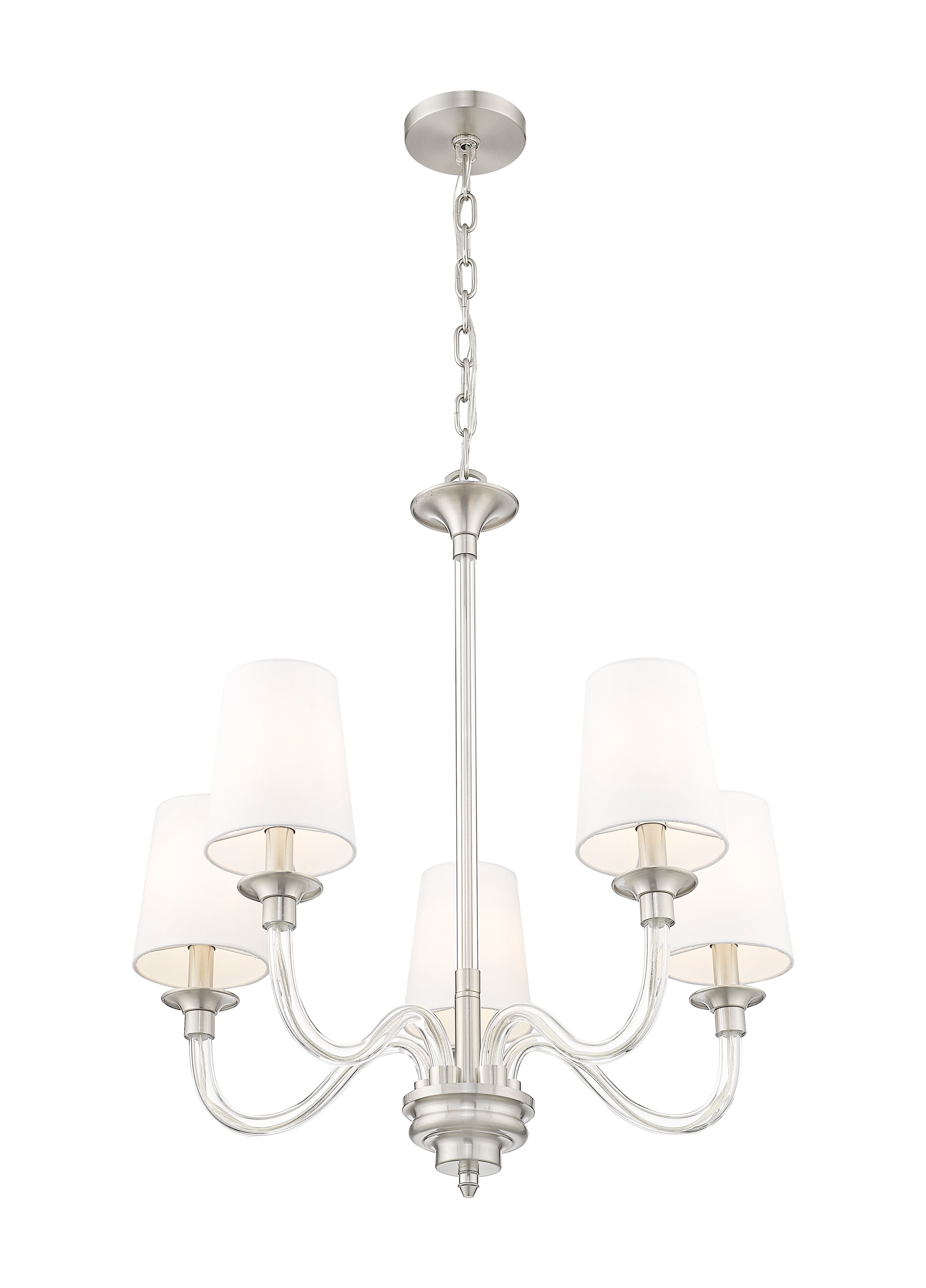 Katerina 5 Light Chandelier Brushed Nickel