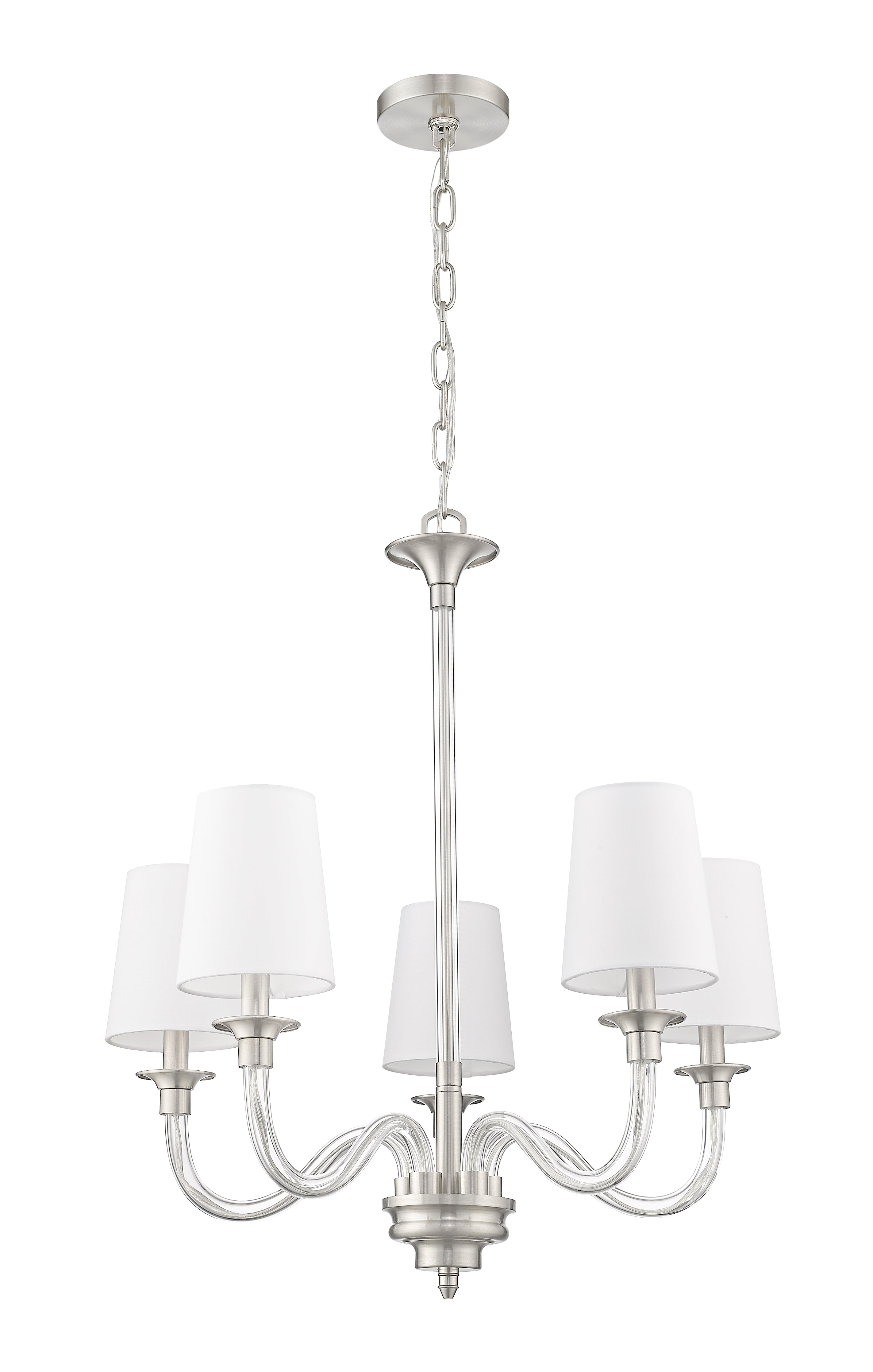 Katerina 5 Light Chandelier Brushed Nickel