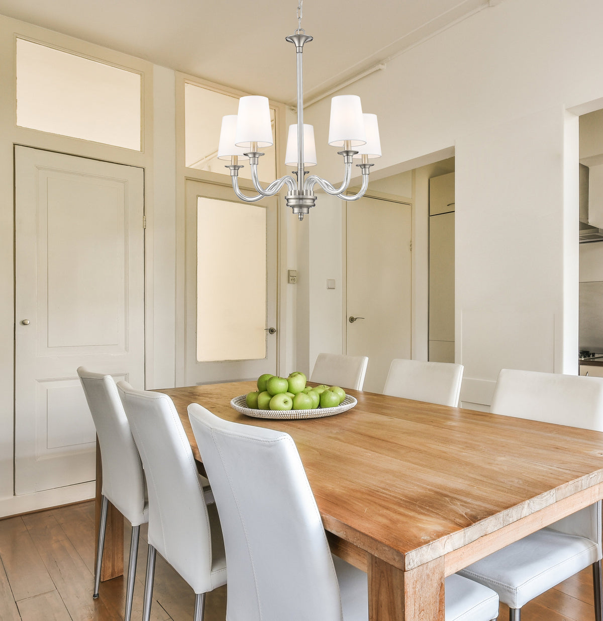 Katerina 5 Light Chandelier Brushed Nickel