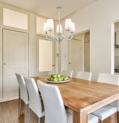 Katerina 5 Light Chandelier Brushed Nickel
