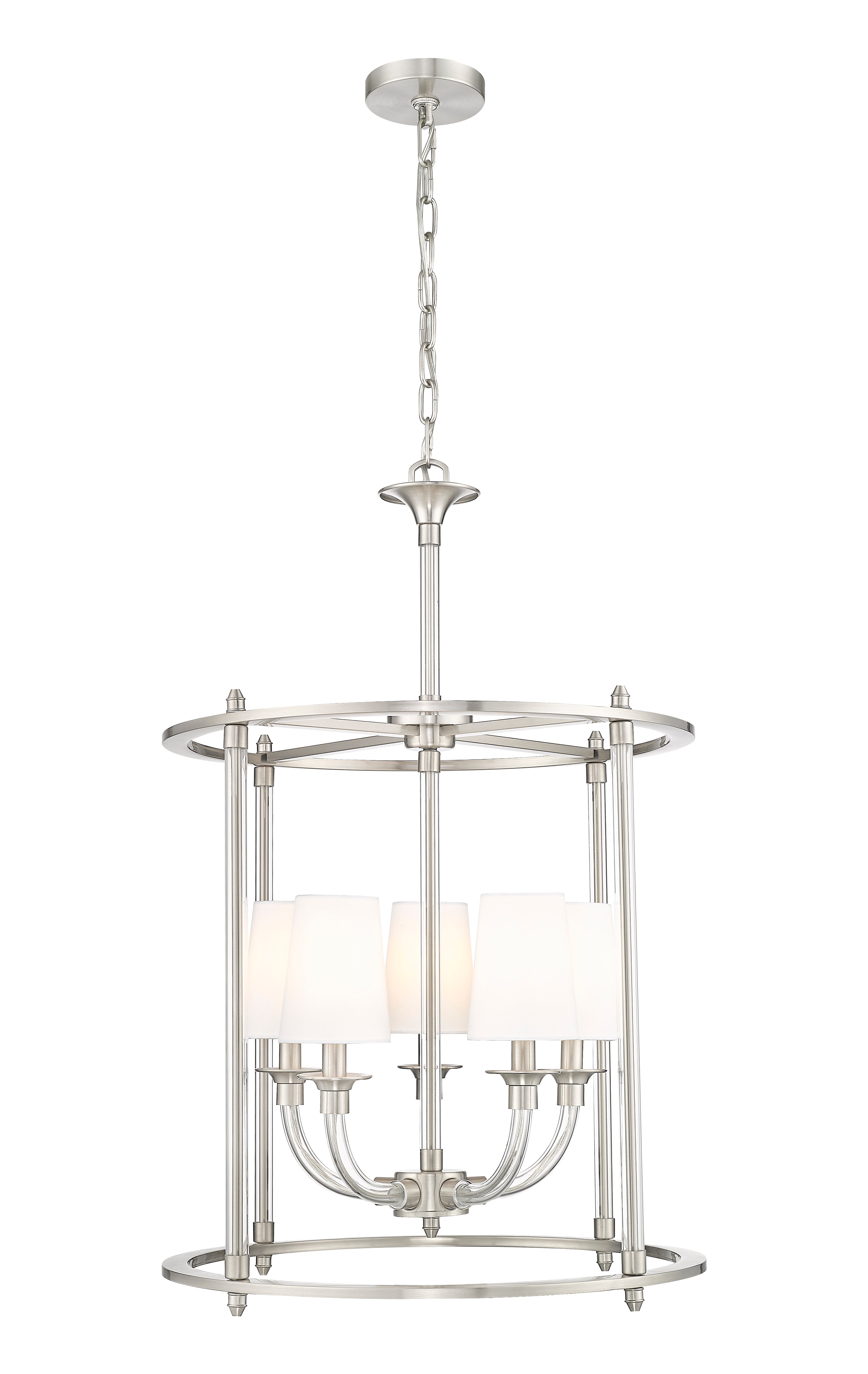 Katerina 5 Light Chandelier Brushed Nickel