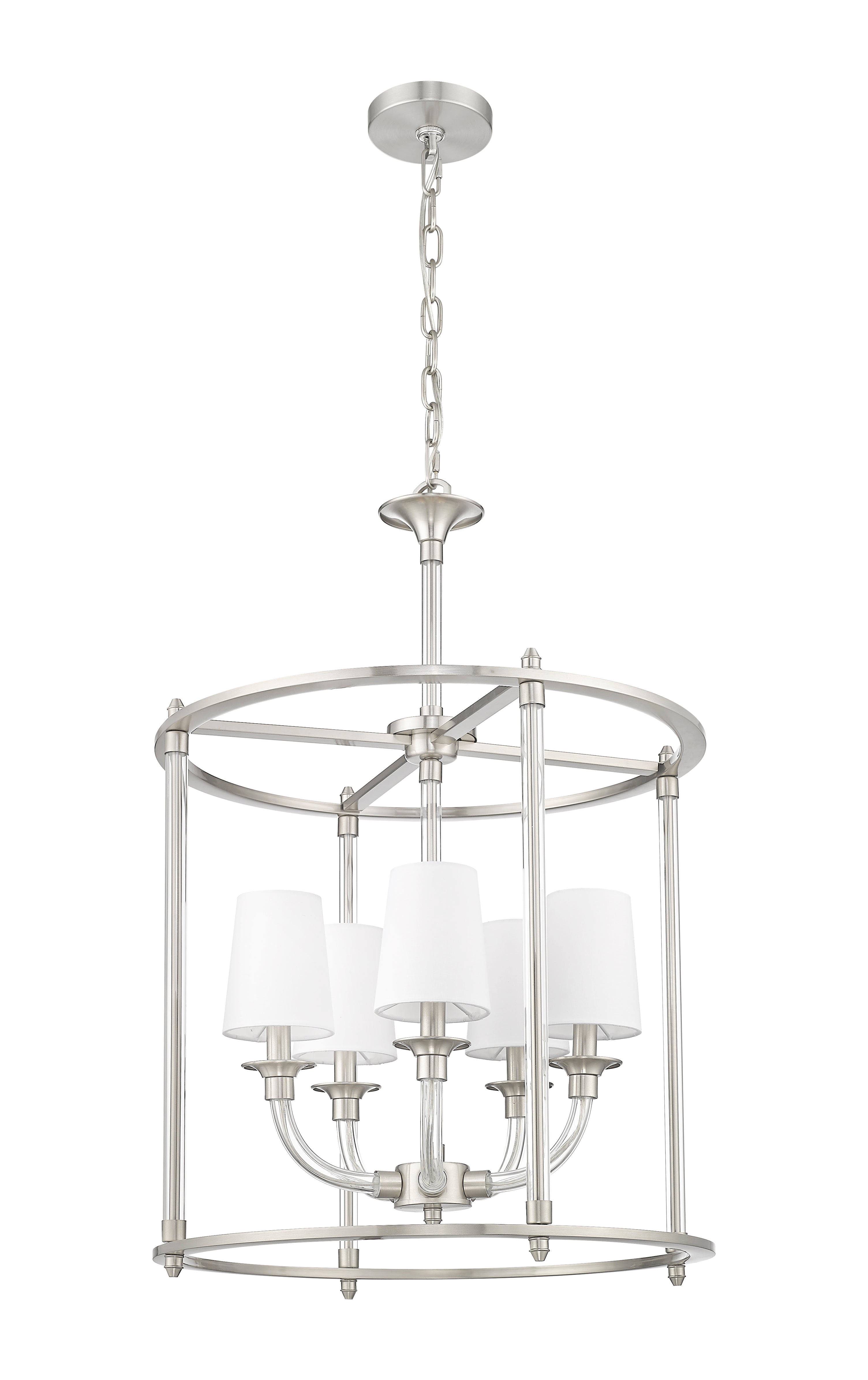 Katerina 5 Light Chandelier Brushed Nickel