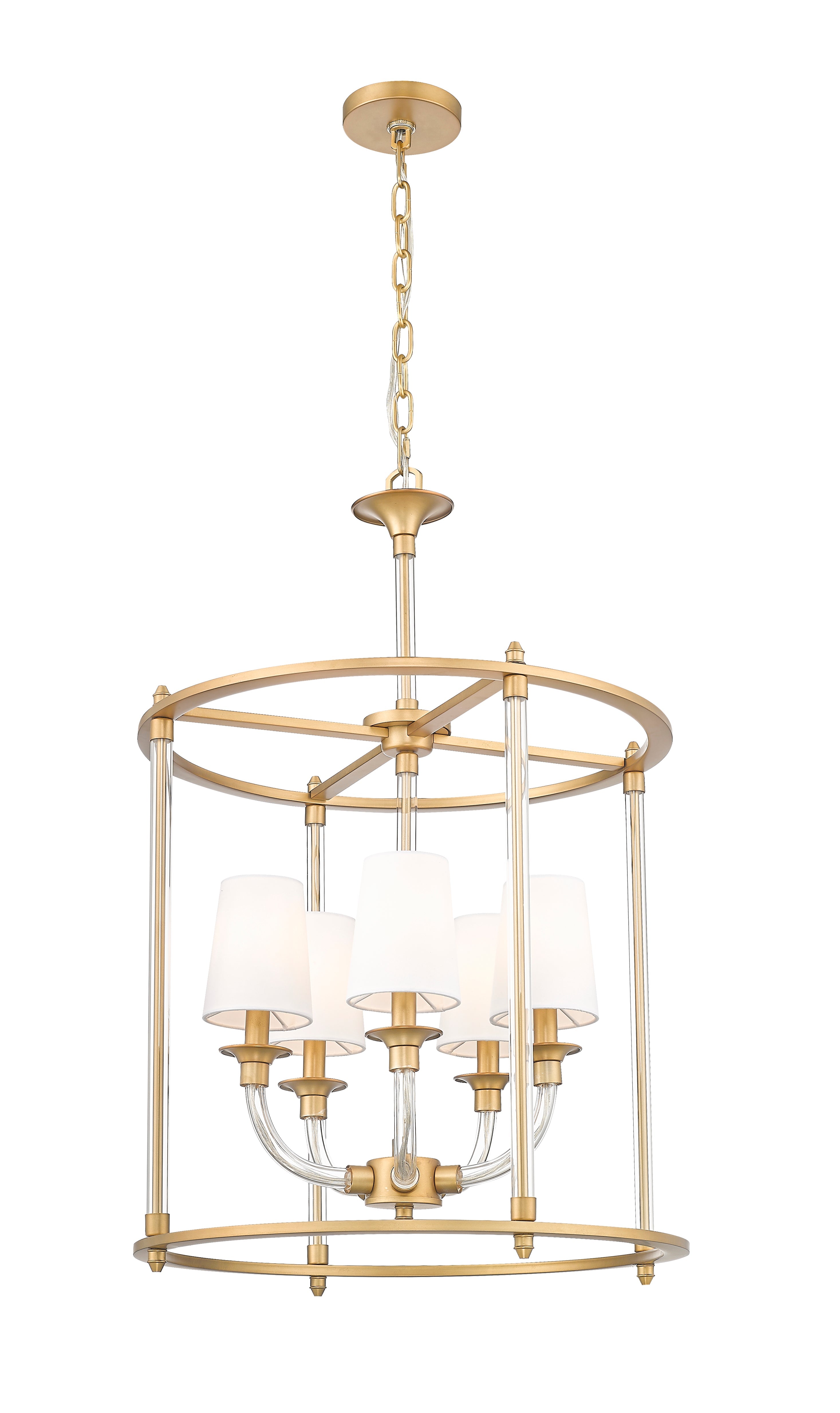 Katerina 5 Light Chandelier Rubbed Brass