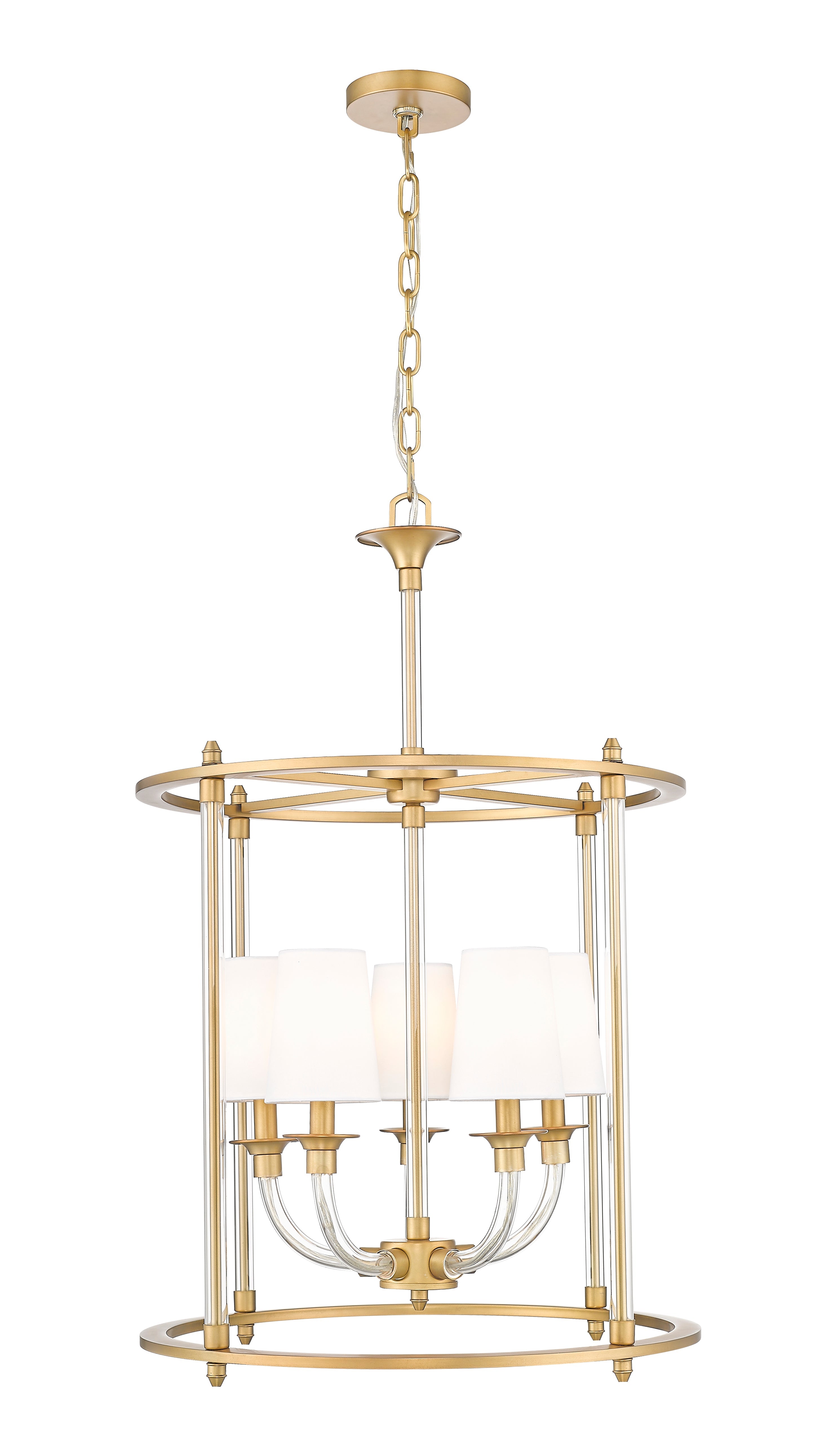 Katerina 5 Light Chandelier Rubbed Brass