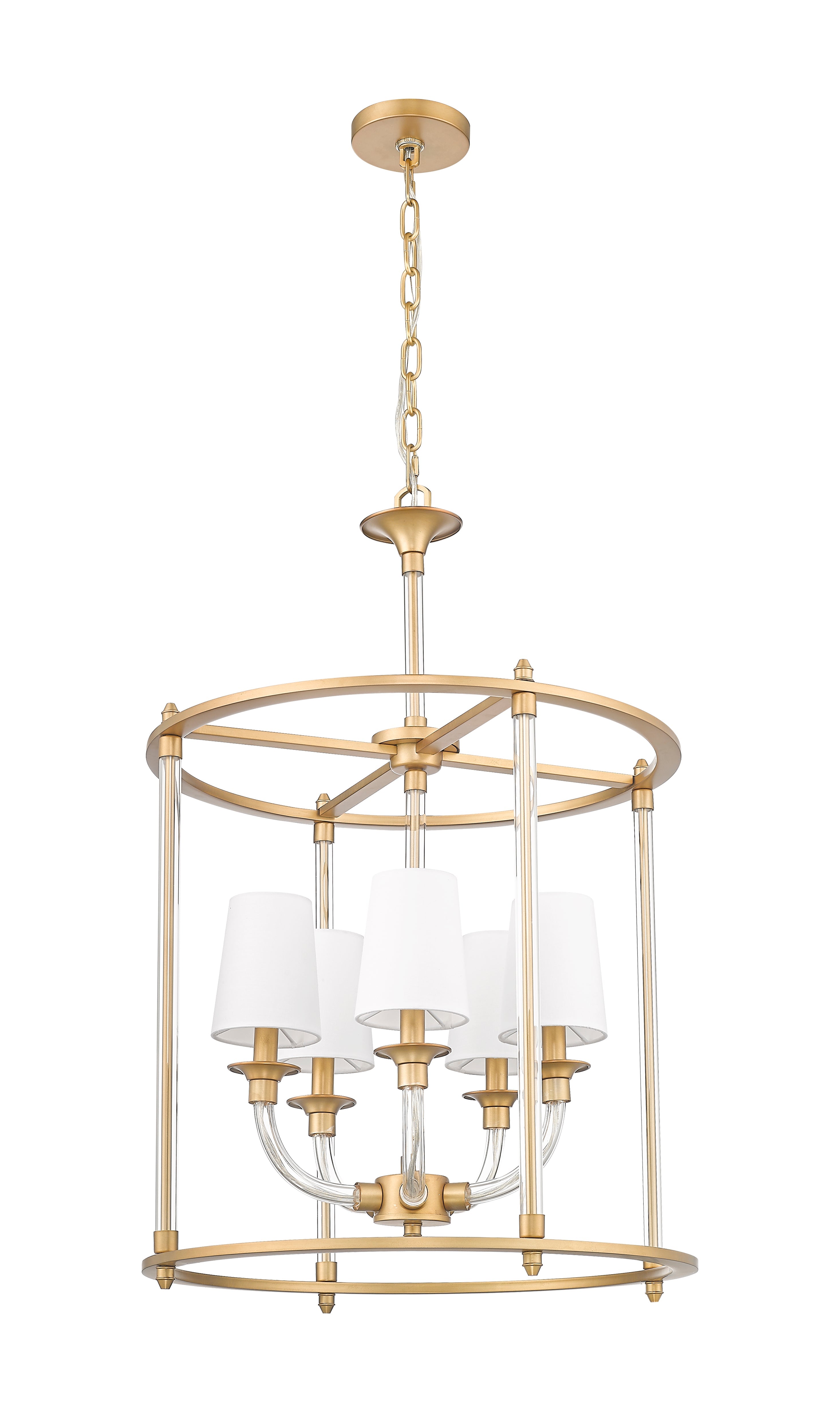 Katerina 5 Light Chandelier Rubbed Brass