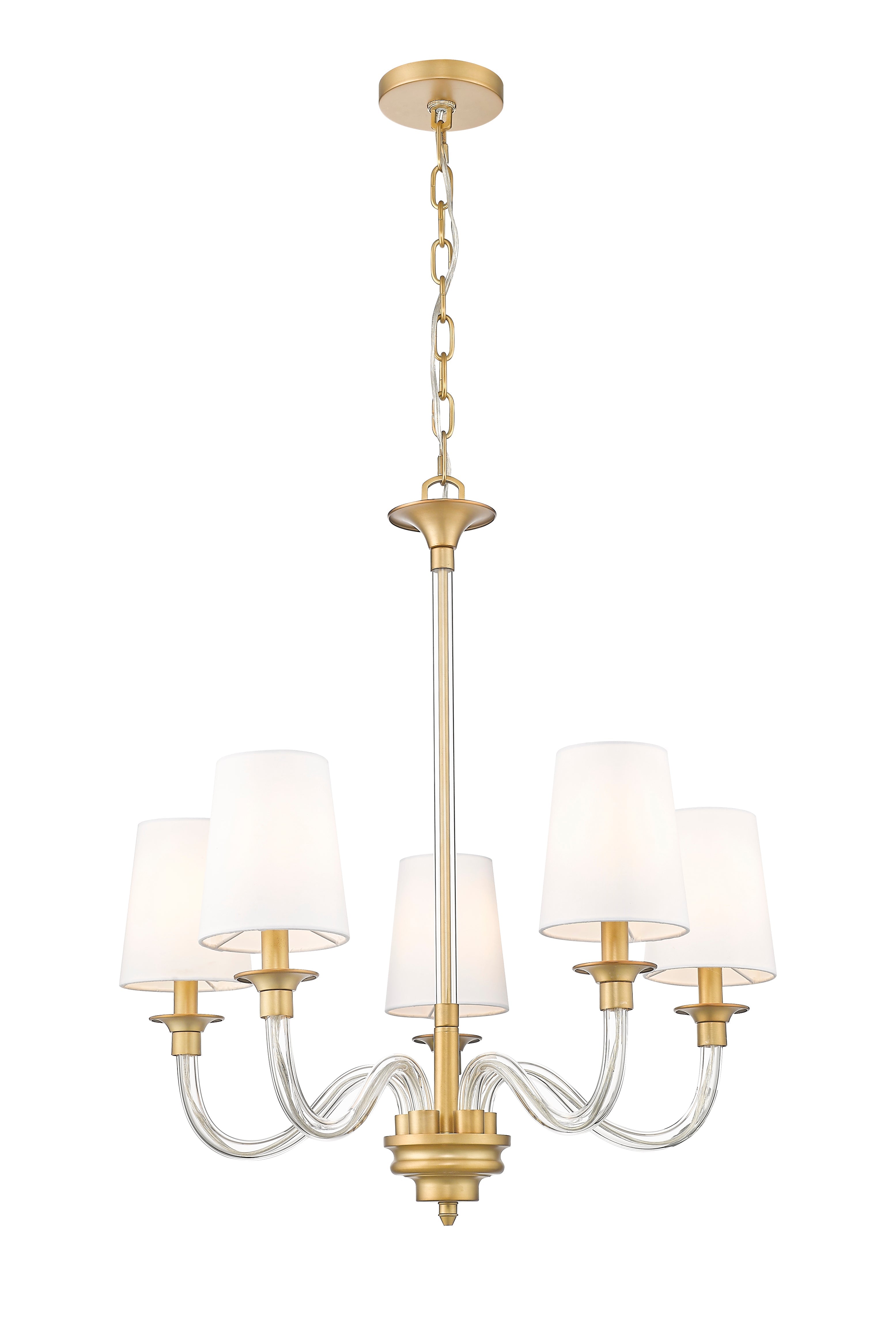Katerina 5 Light Chandelier Rubbed Brass