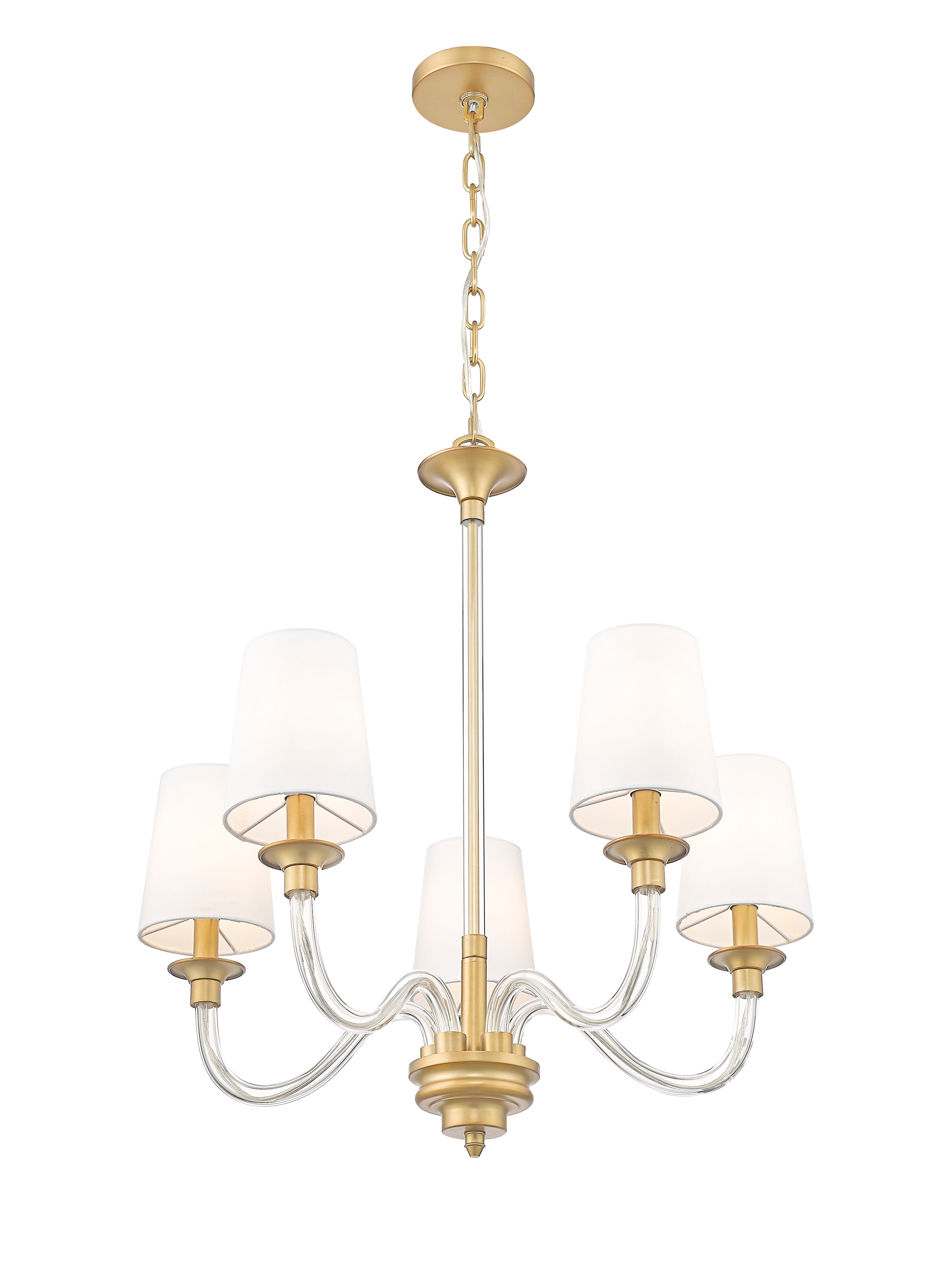 Katerina 5 Light Chandelier Rubbed Brass