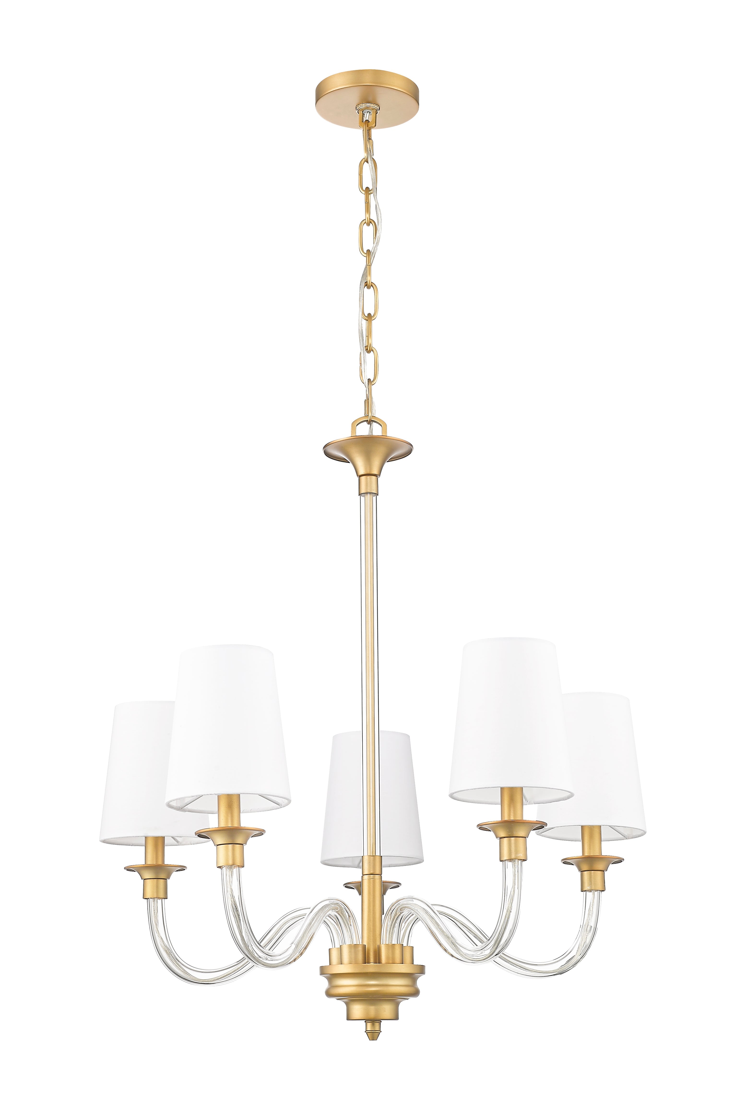 Katerina 5 Light Chandelier Rubbed Brass