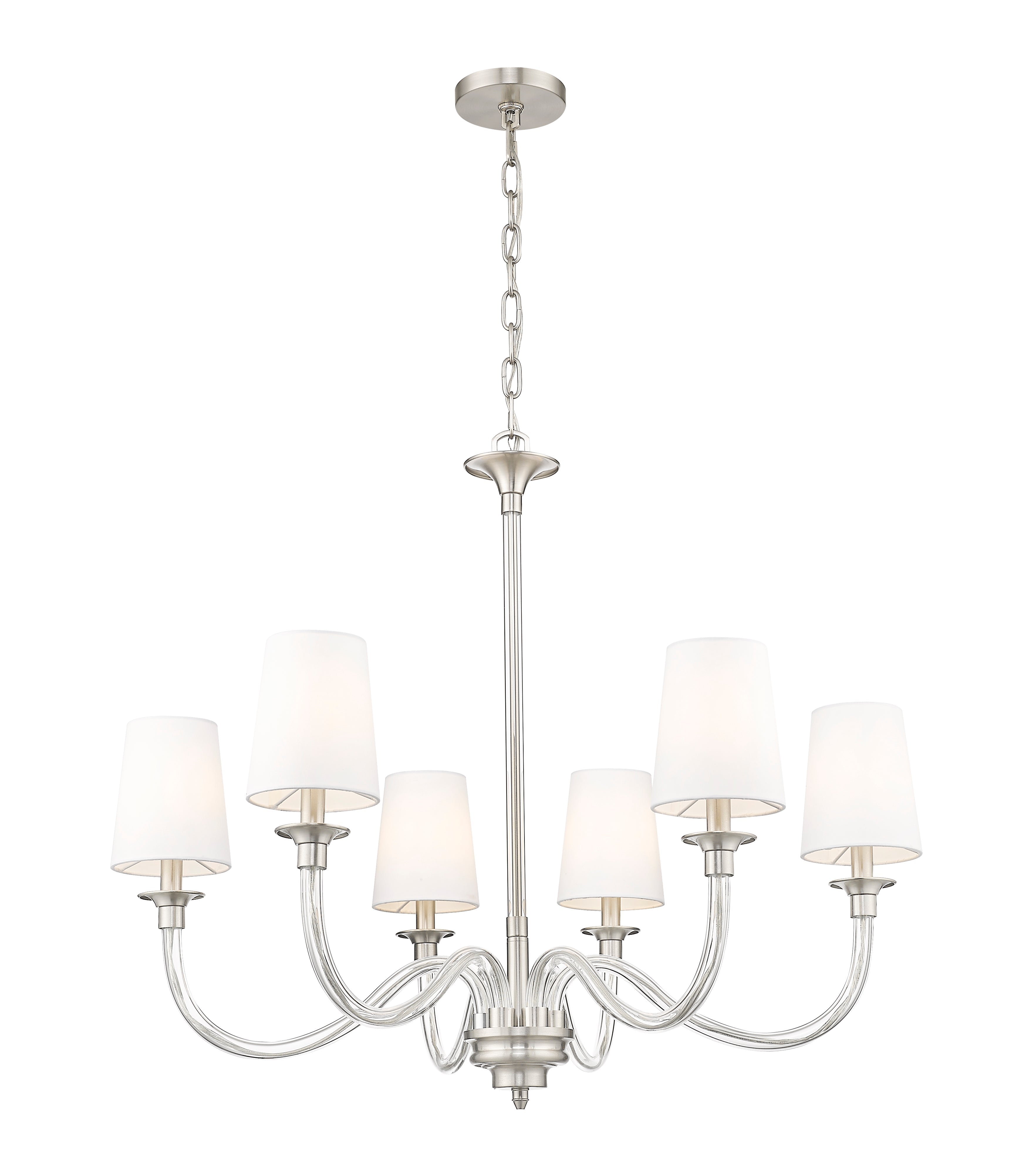 Katerina 6 Light Chandelier Brushed Nickel