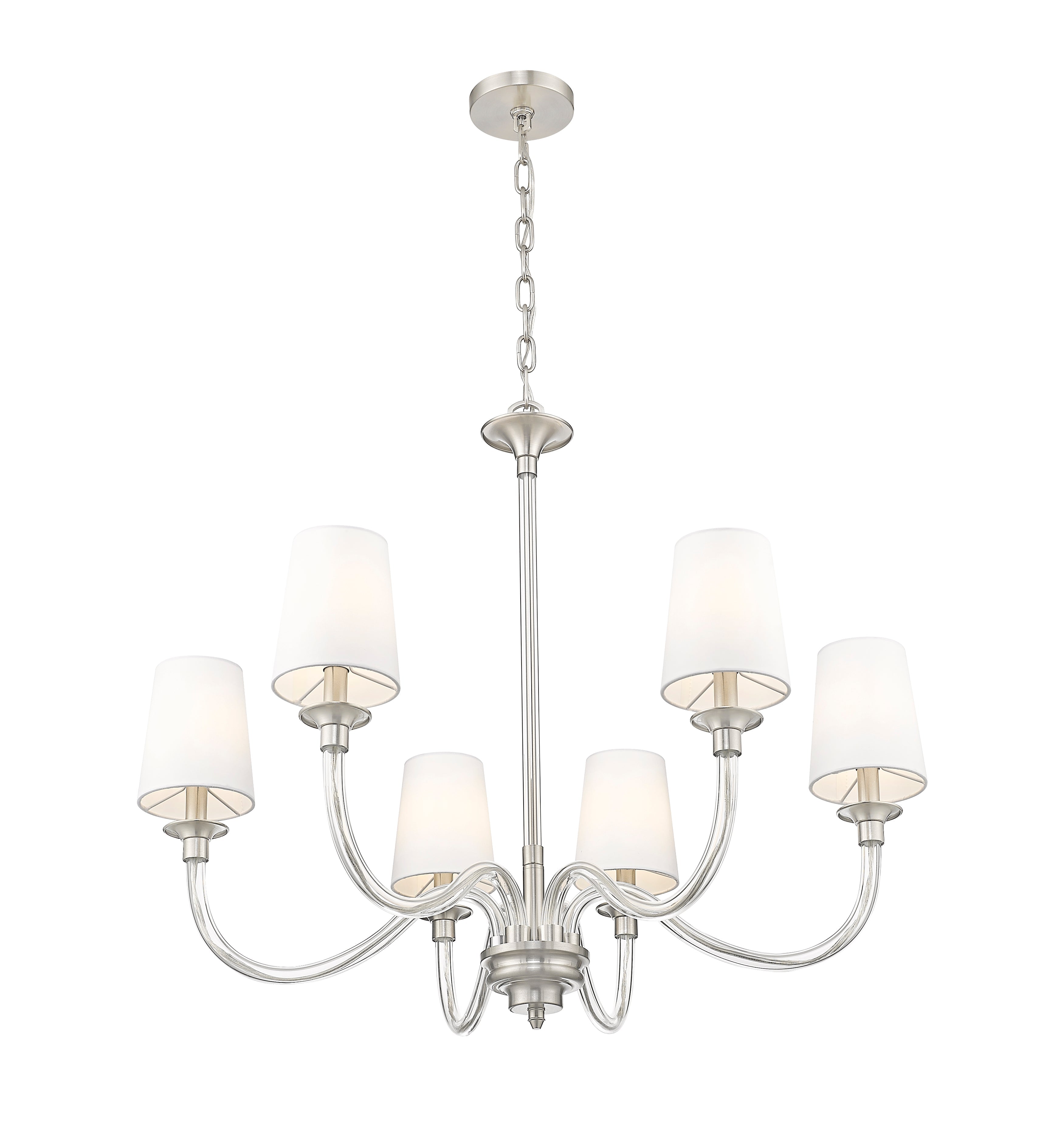 Katerina 6 Light Chandelier Brushed Nickel