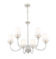 Katerina 6 Light Chandelier Brushed Nickel