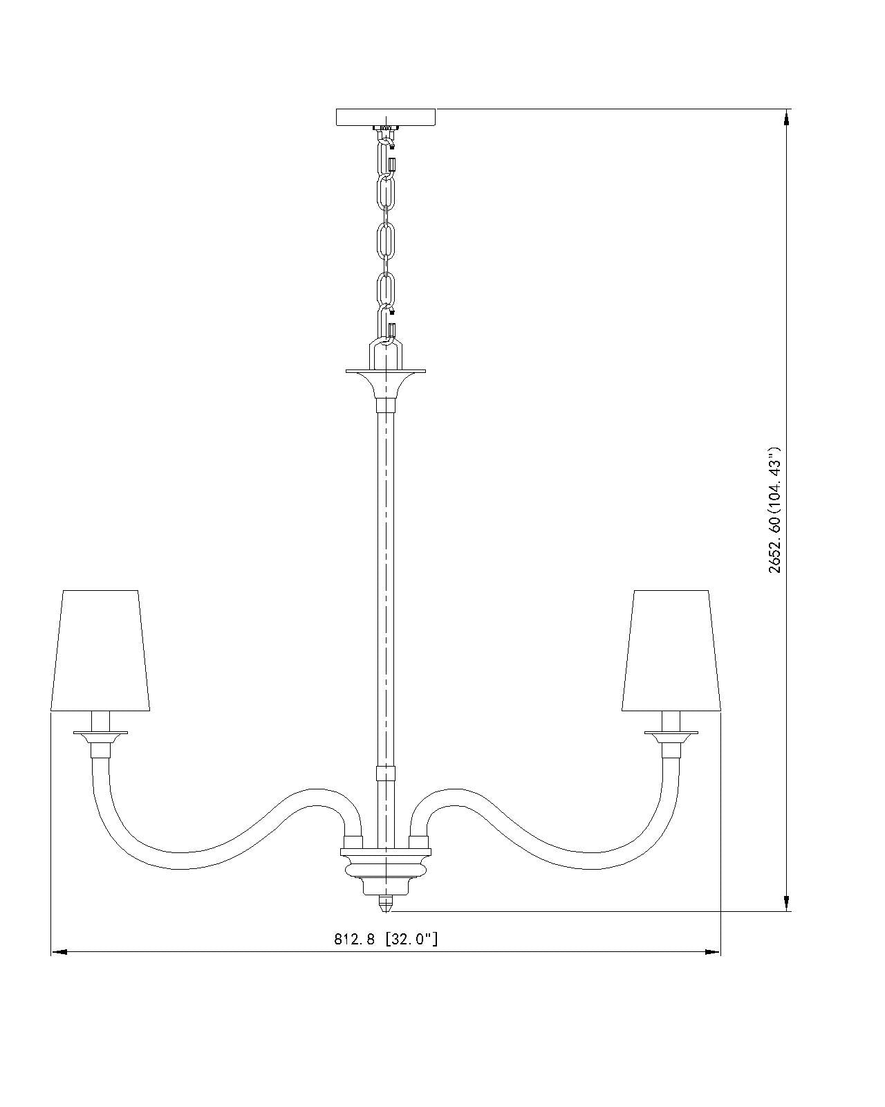 Katerina 6 Light Chandelier Brushed Nickel