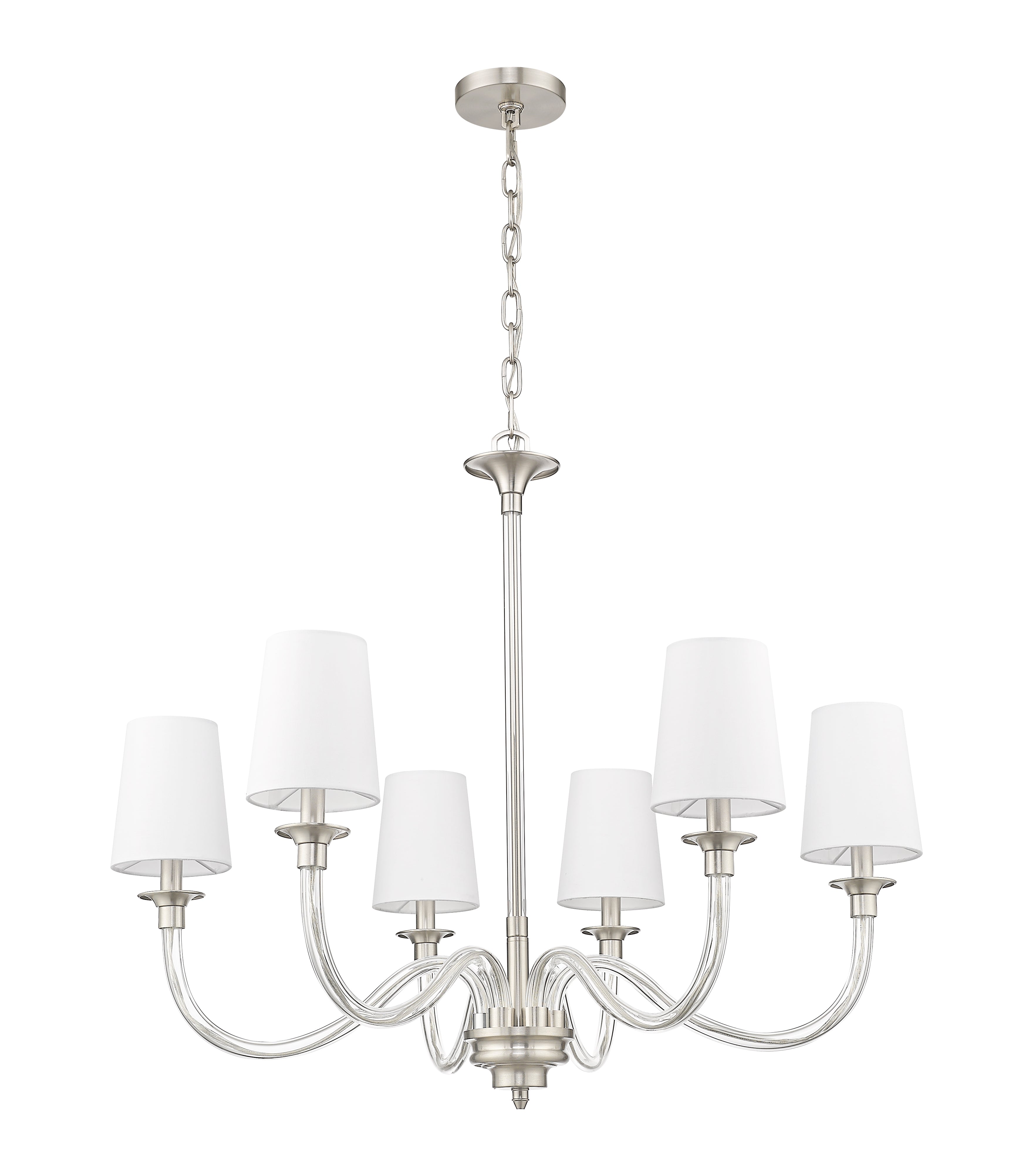 Katerina 6 Light Chandelier Brushed Nickel