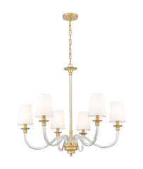 Katerina 6 Light Chandelier Rubbed Brass
