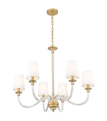 Katerina 6 Light Chandelier Rubbed Brass