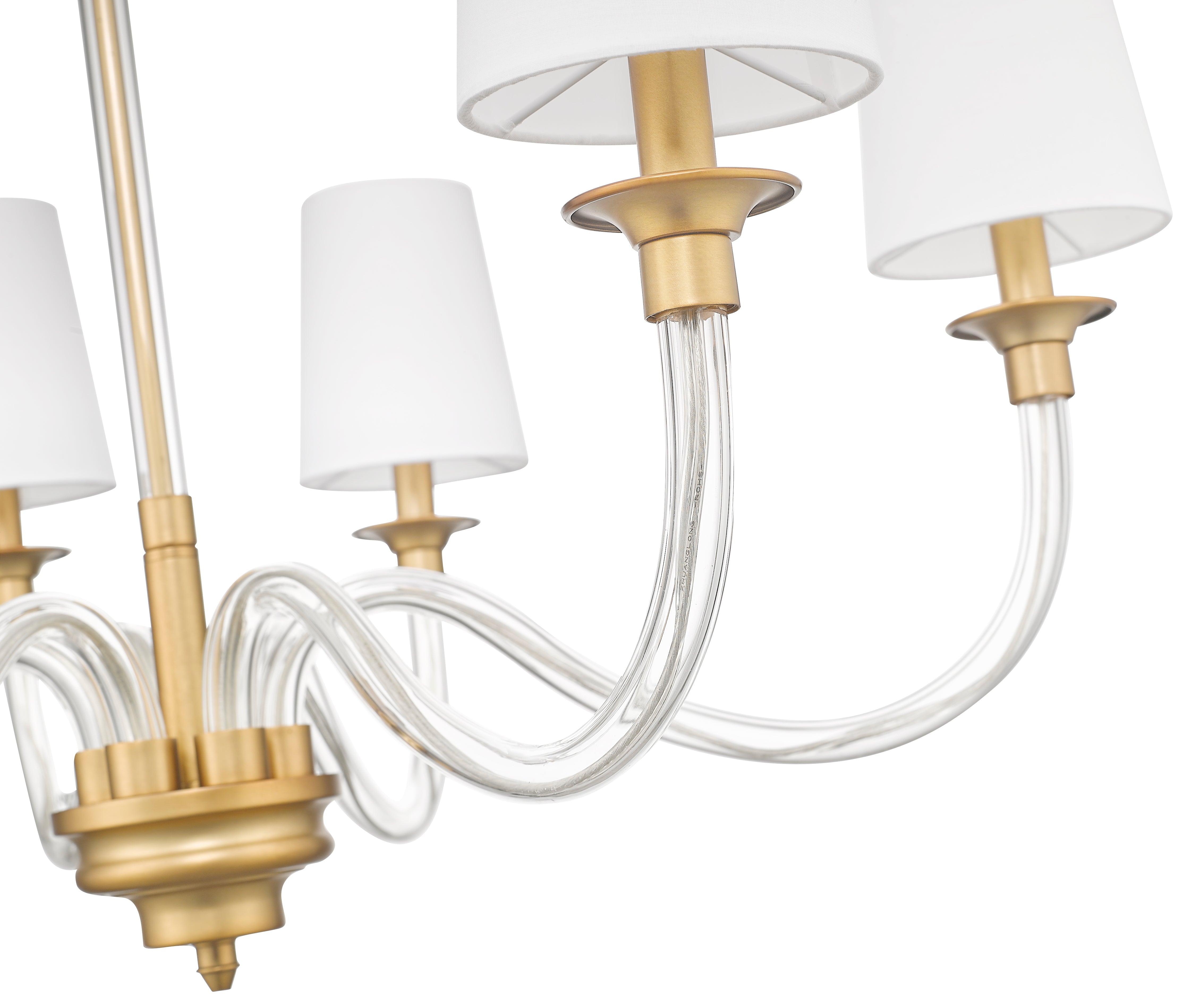 Katerina 6 Light Chandelier Rubbed Brass