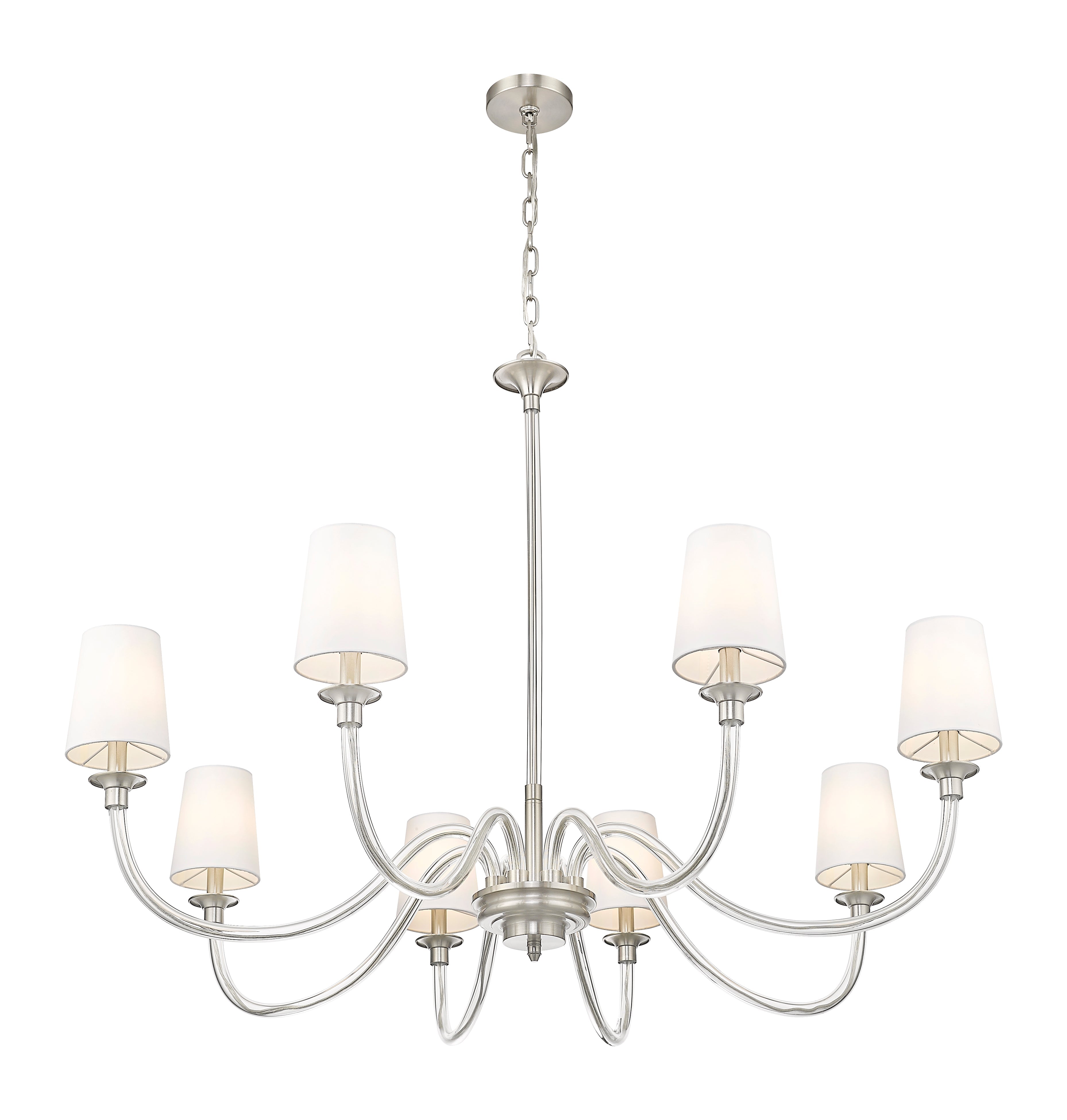 Katerina 8 Light Chandelier Brushed Nickel
