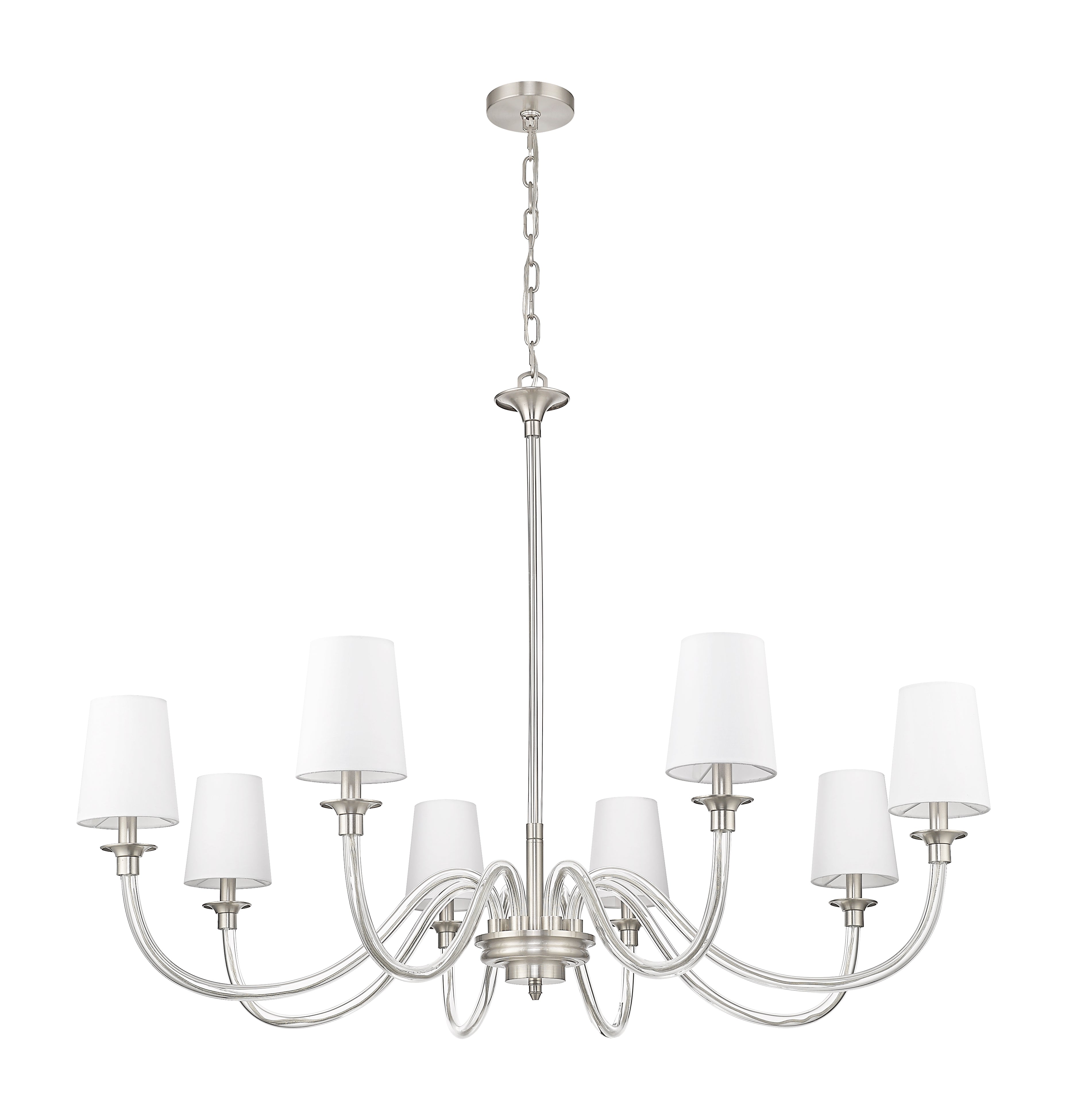 Katerina 8 Light Chandelier Brushed Nickel