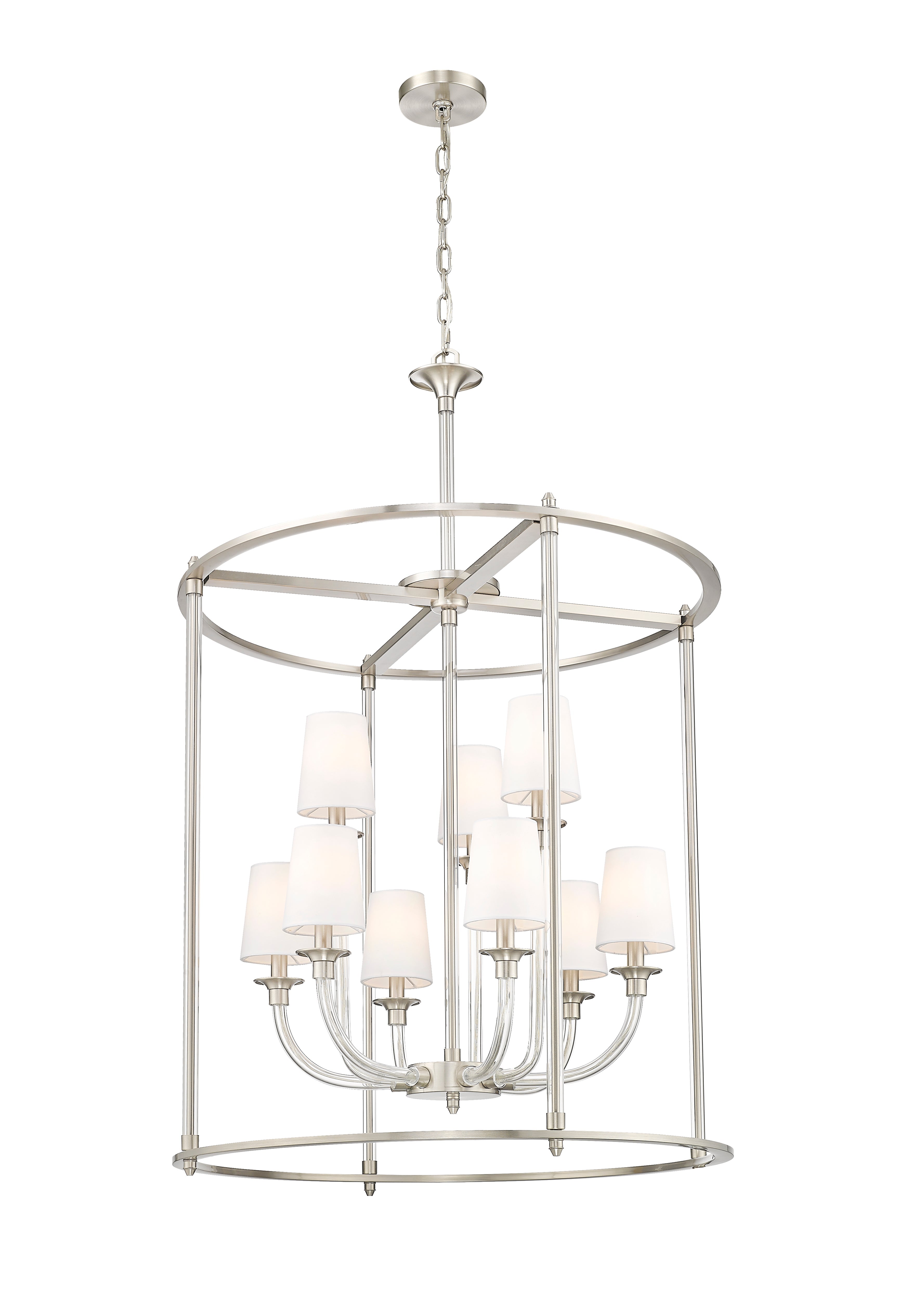 Katerina 9 Light Chandelier Brushed Nickel