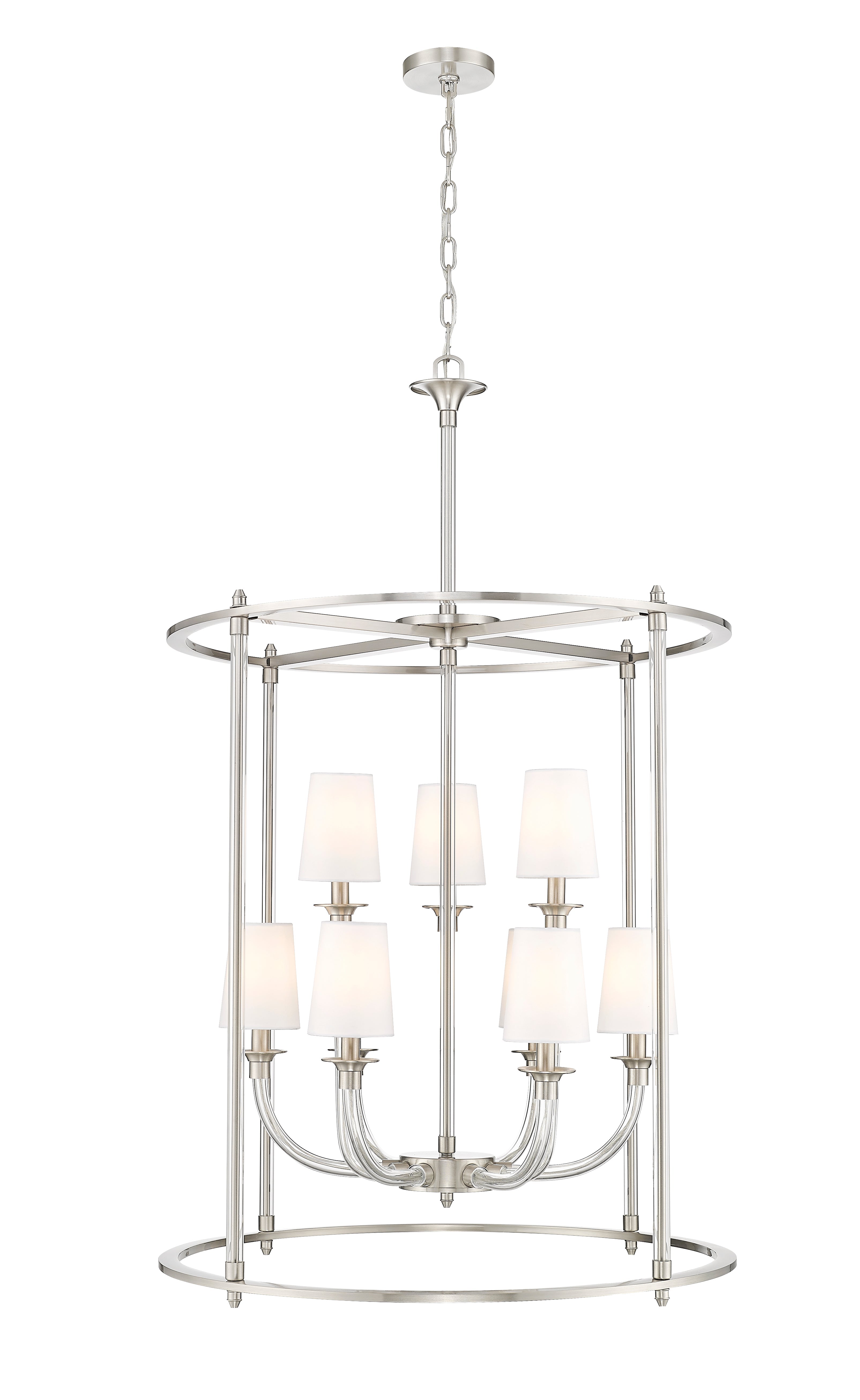 Katerina 9 Light Chandelier Brushed Nickel