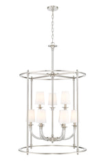 Katerina 9 Light Chandelier Brushed Nickel