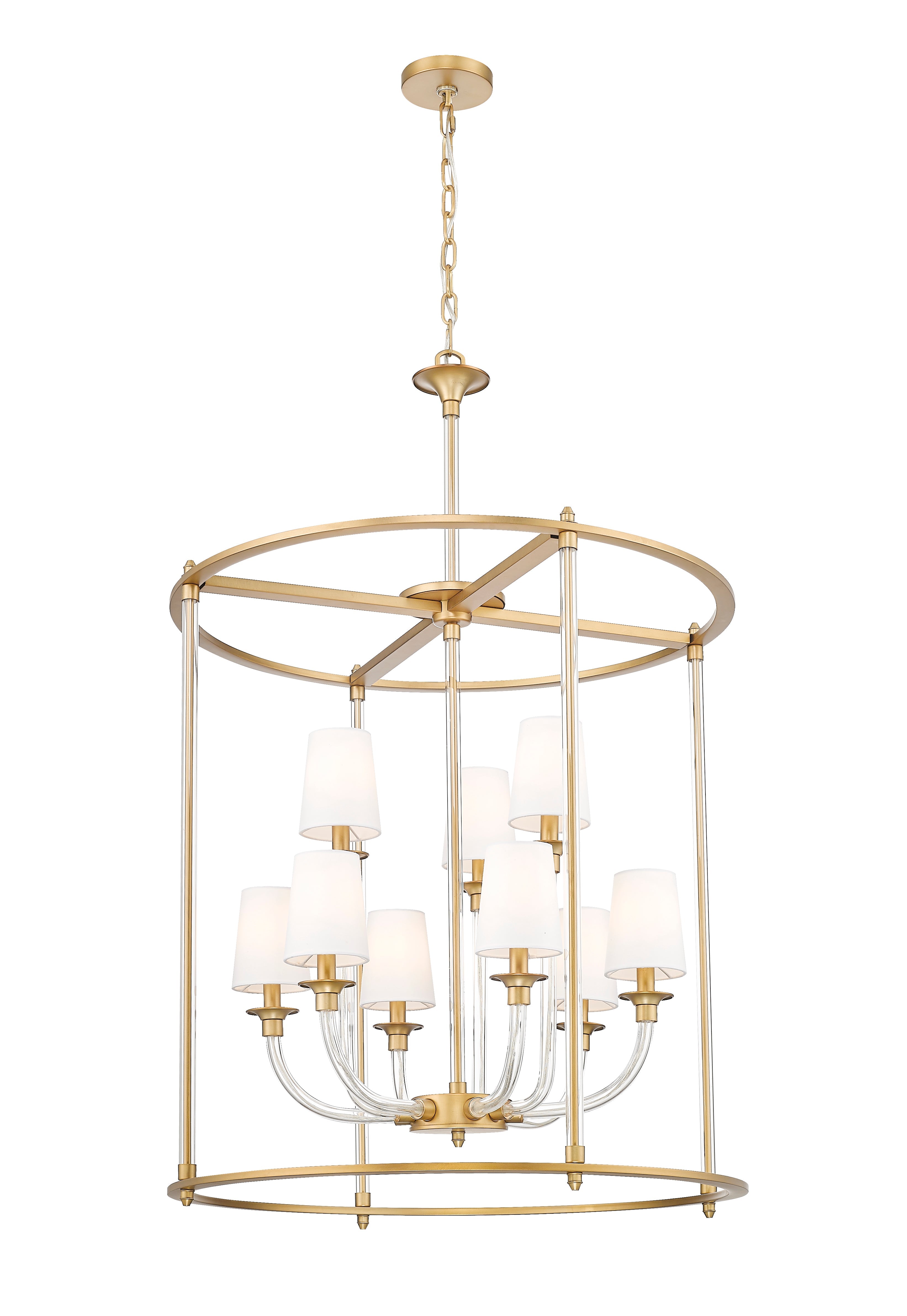 Katerina 9 Light Chandelier Rubbed Brass