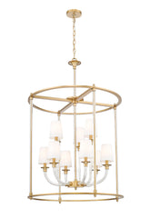 Katerina 9 Light Chandelier Rubbed Brass