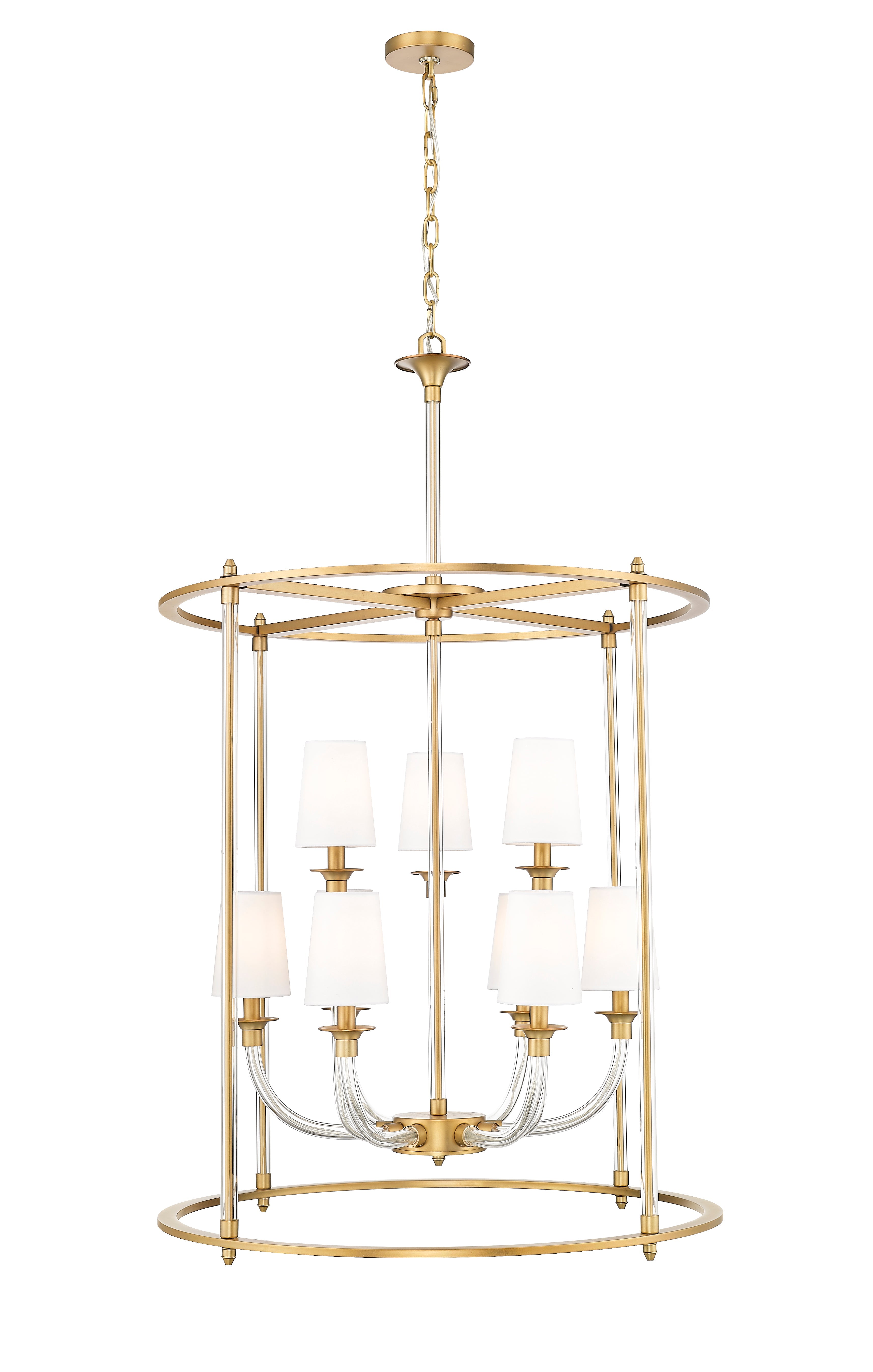Katerina 9 Light Chandelier Rubbed Brass