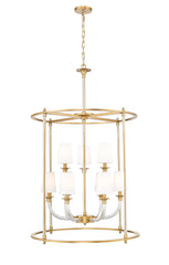 Katerina 9 Light Chandelier Rubbed Brass