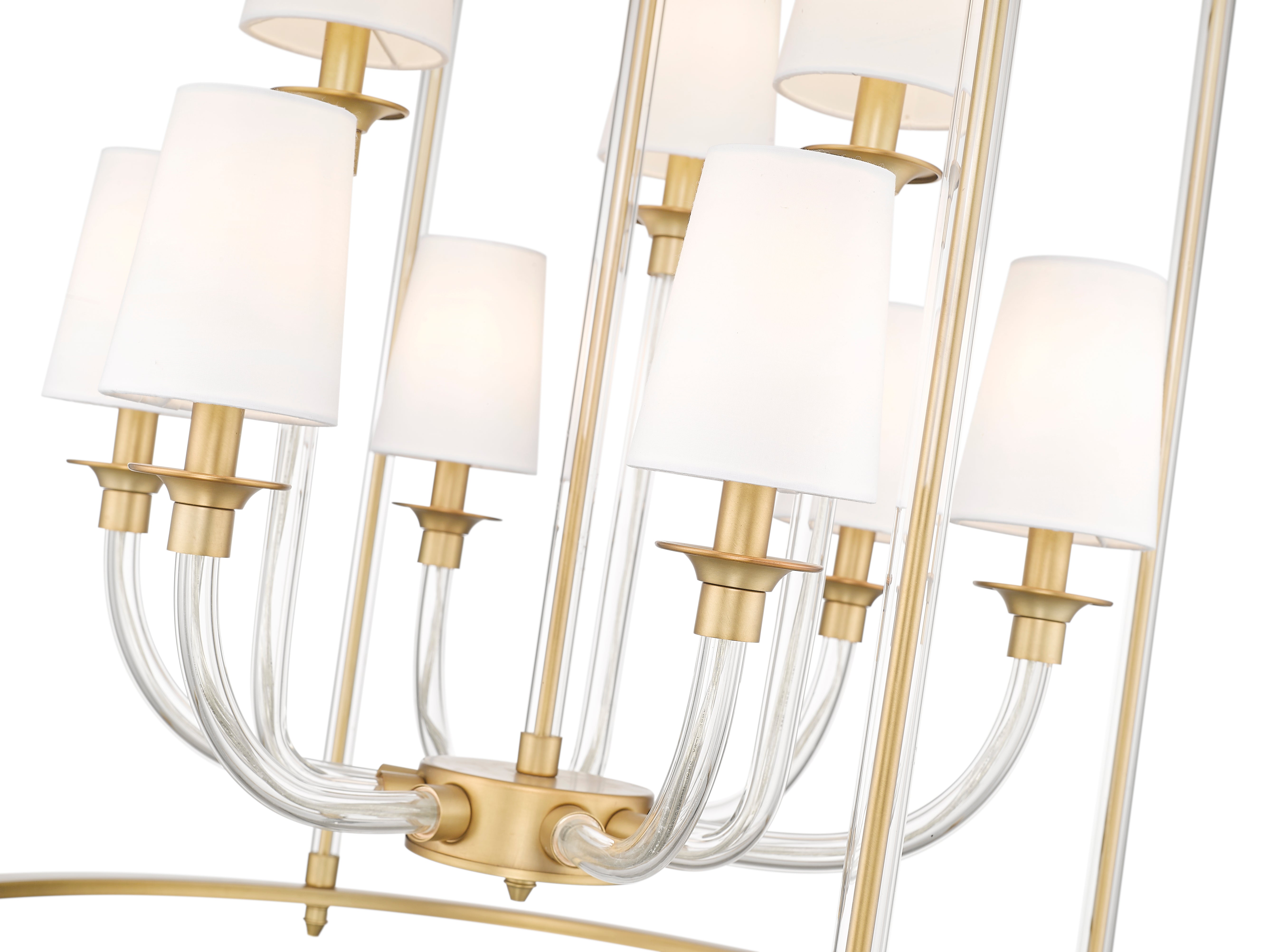 Katerina 9 Light Chandelier Rubbed Brass