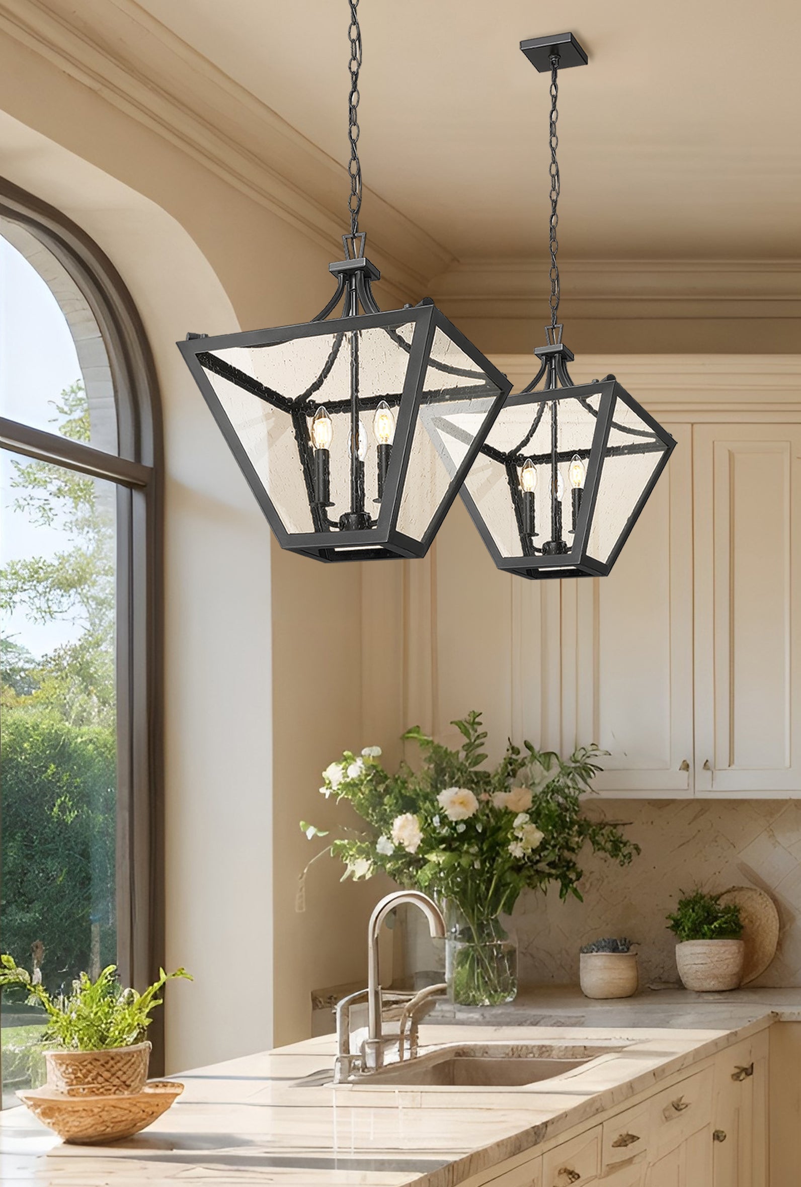 Montalcino 3 Light Chandelier Iron Ore