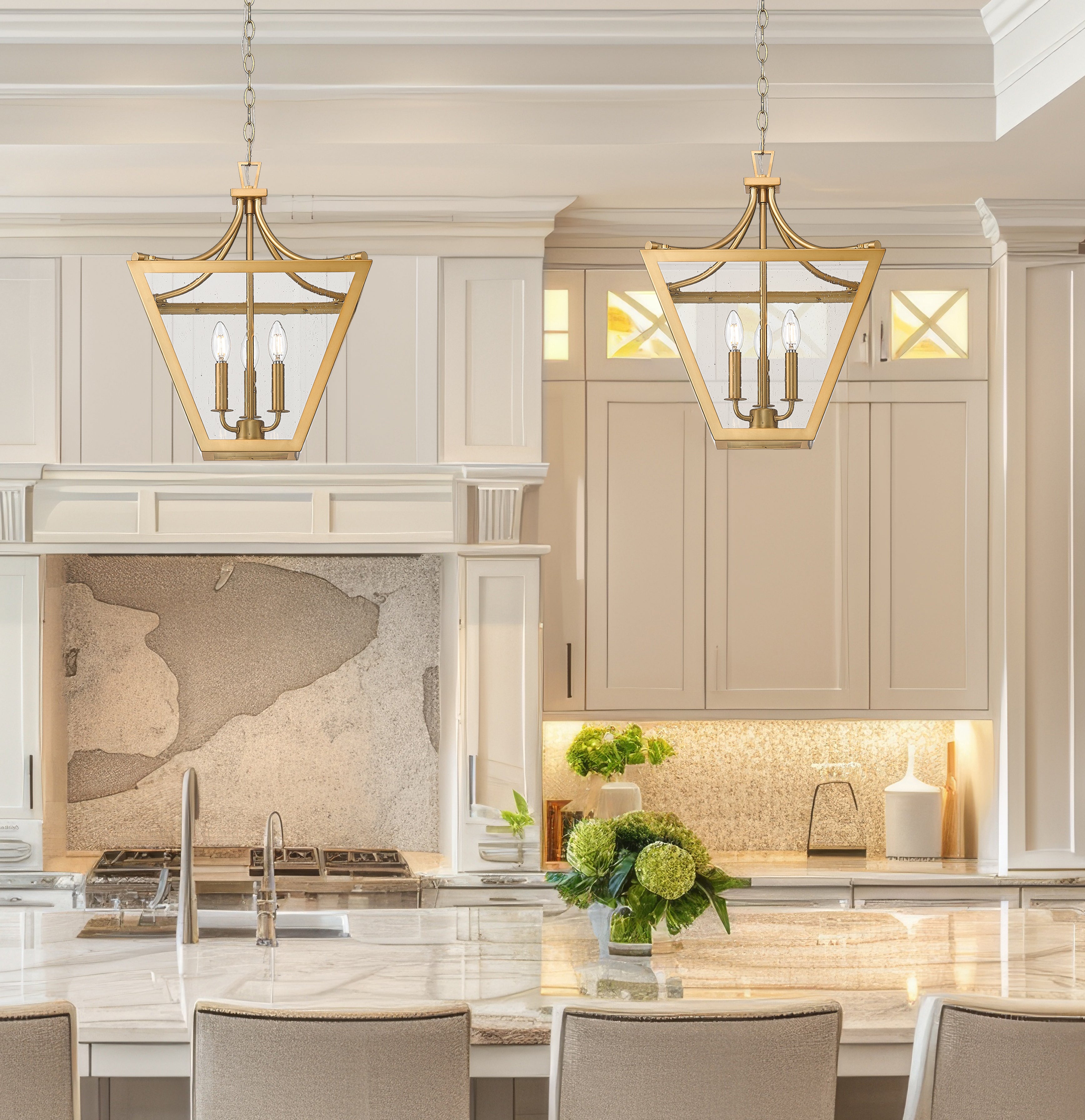 Montalcino 3 Light Chandelier Rubbed Brass