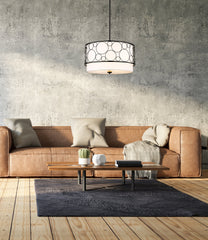 Kendall 4 Light Chandelier Matte Black