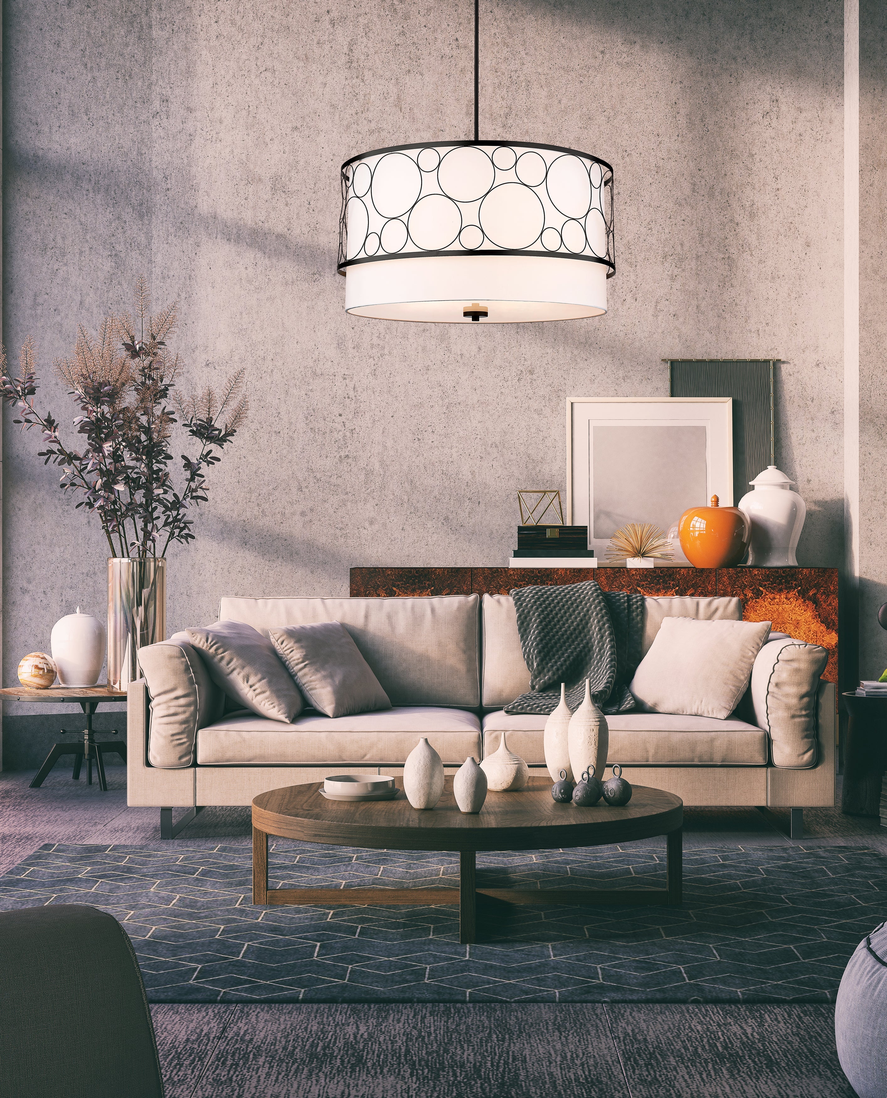 Kendall 5 Light Chandelier Matte Black