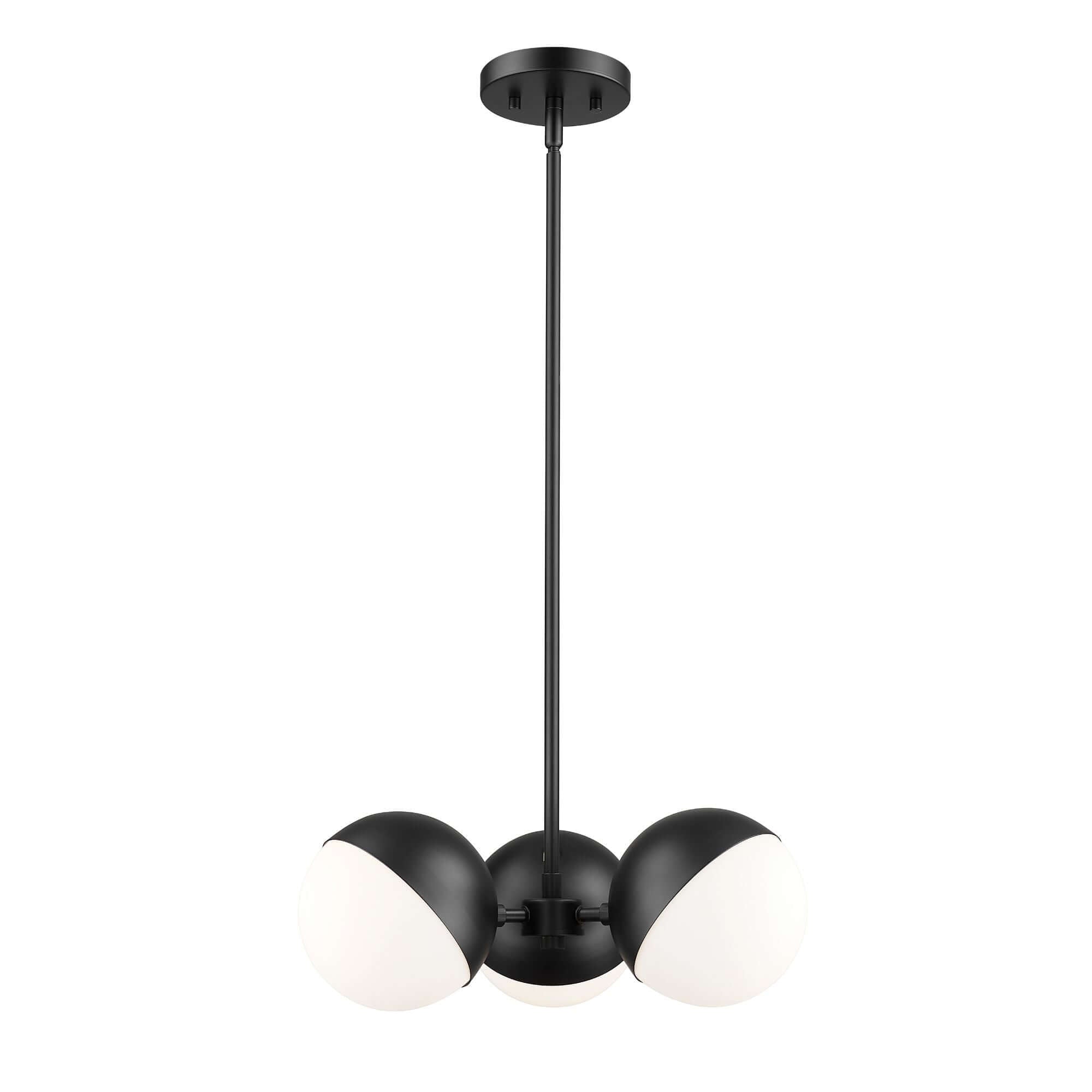 Realm Sphere 3 Light Chandelier Matte Black