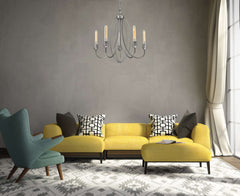 Persis 5 Light Chandelier Old Silver