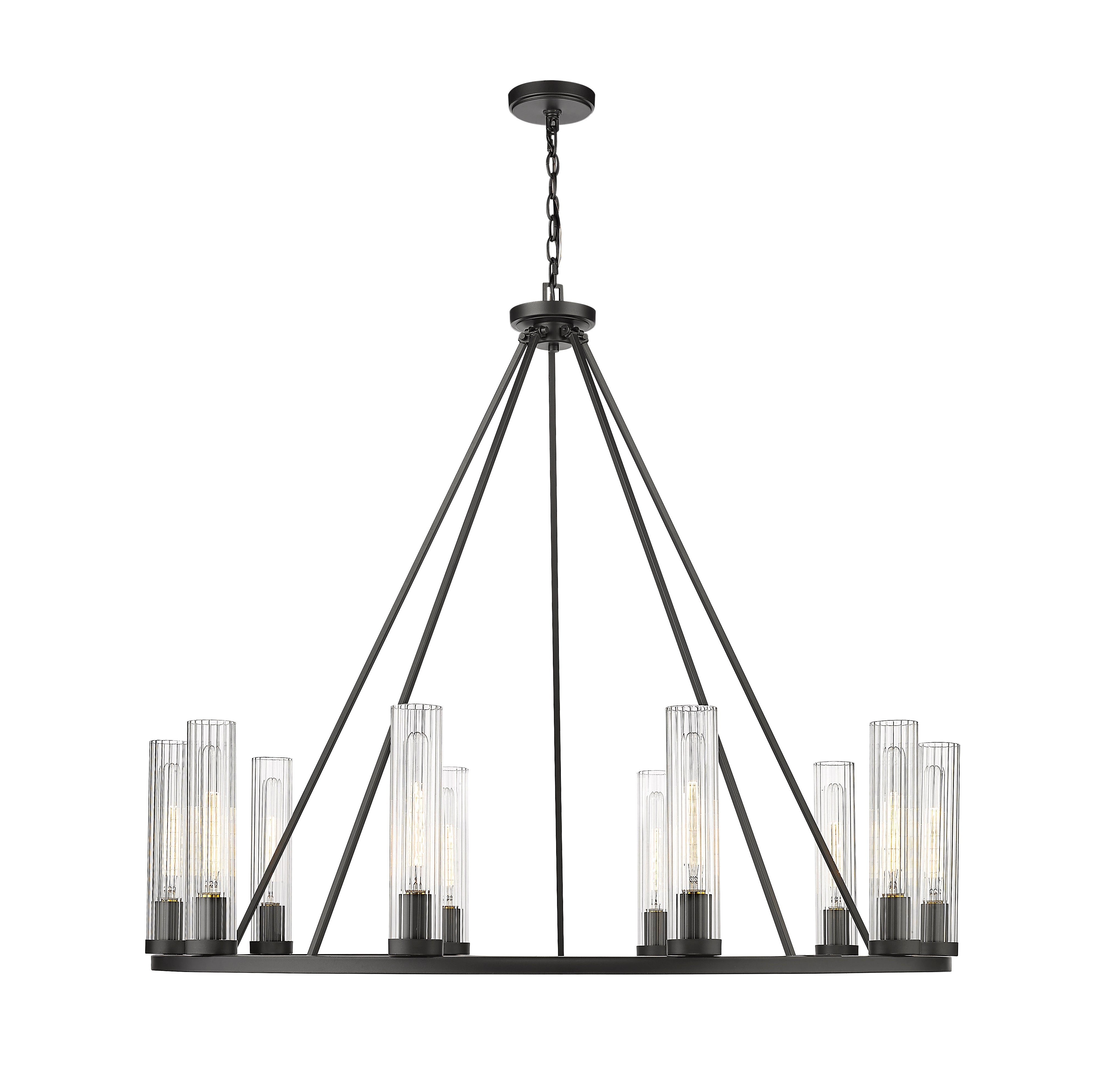 Beau 10 Light Chandelier Bronze