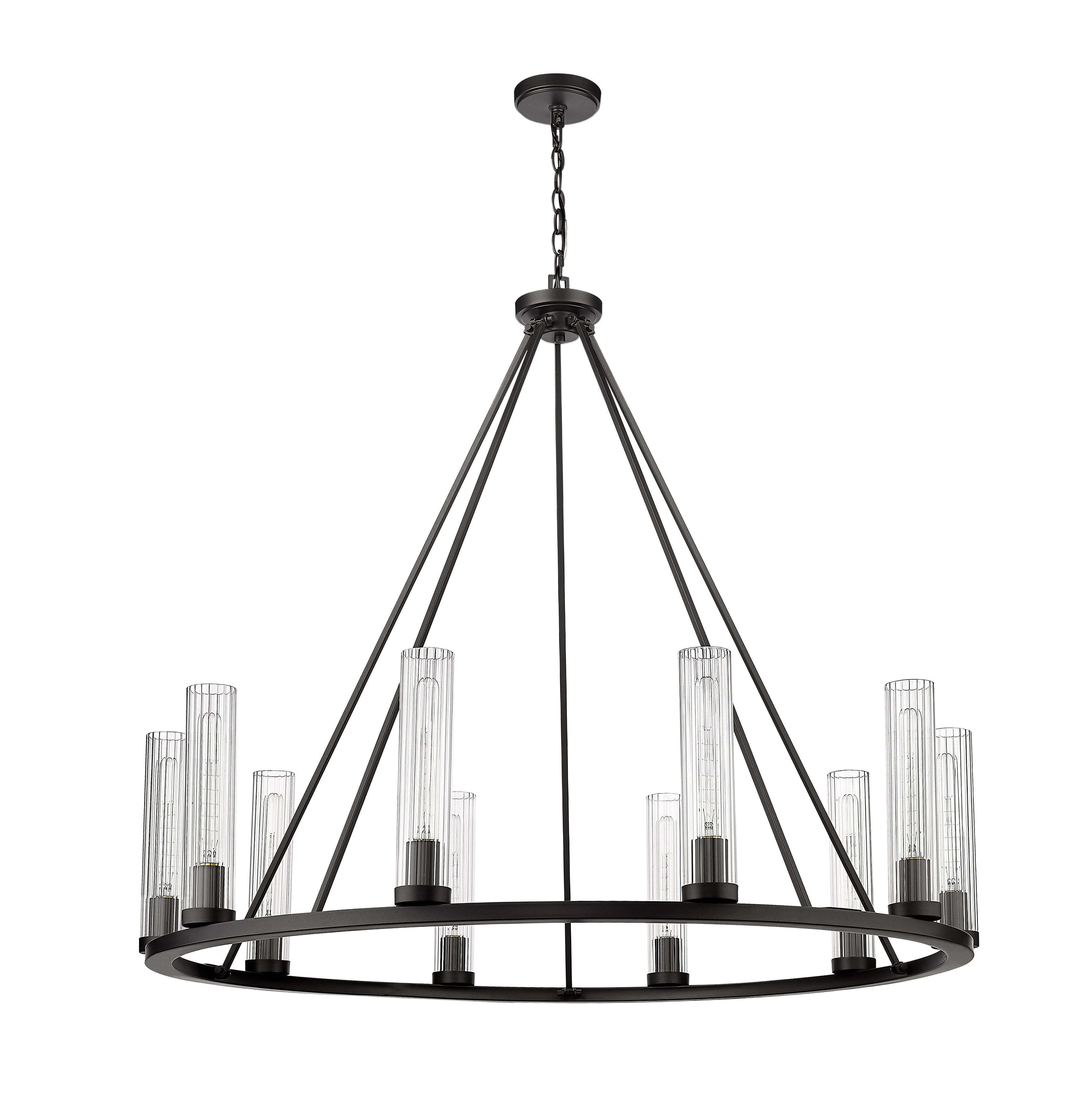 Beau 10 Light Chandelier Bronze