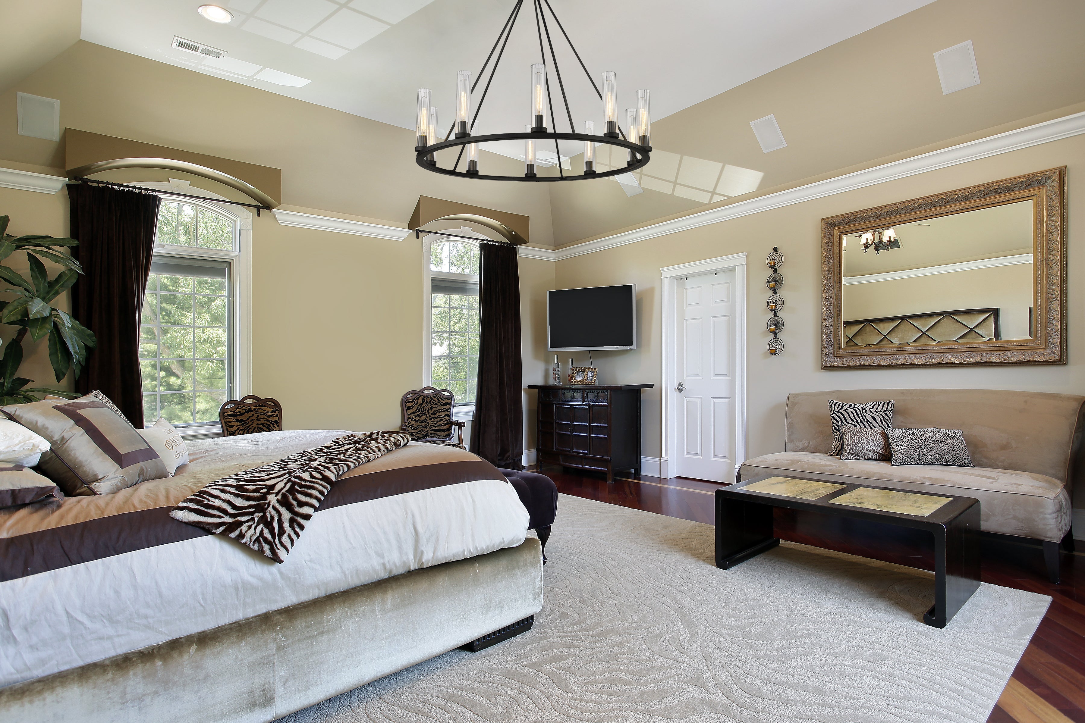 Beau 10 Light Chandelier Bronze