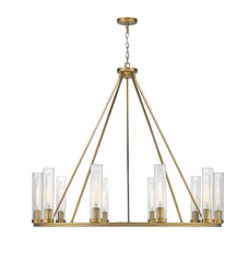 Beau 10 Light Chandelier Rubbed Brass
