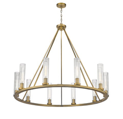 Beau 10 Light Chandelier Rubbed Brass